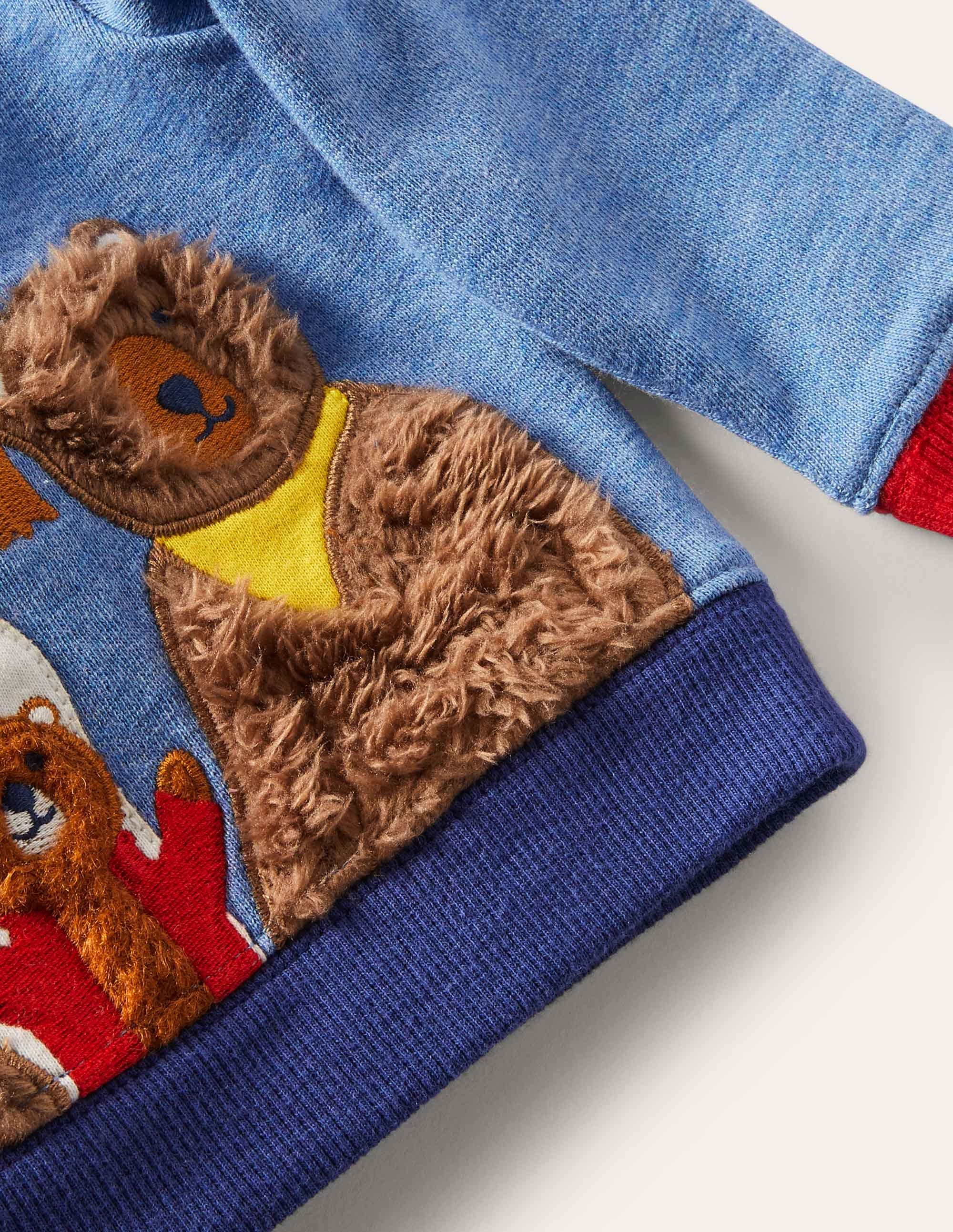 Cosy Sweatshirt & Bottoms Set-Grey Marl Bears - Image 3