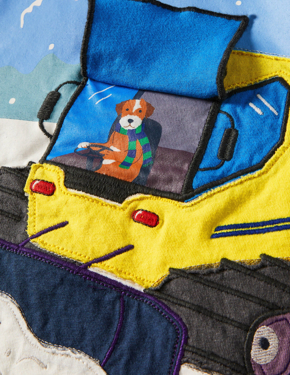 Lift-the-flap Arctic T-shirt-Starboard Blue Snow Plough - Image 3