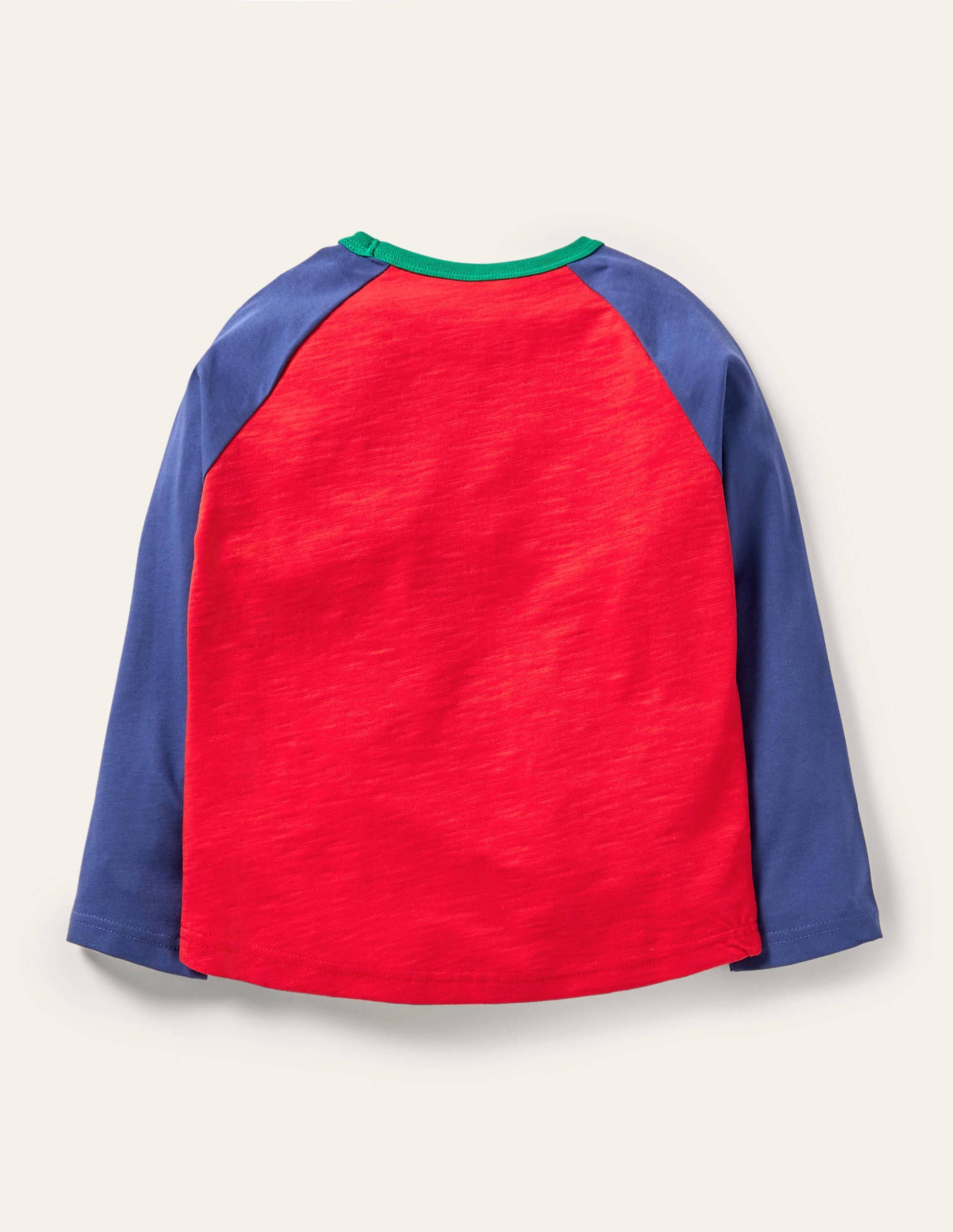 Festive Pun Raglan T-shirt-Rockabilly Red/Navy Moo-Dolph-2