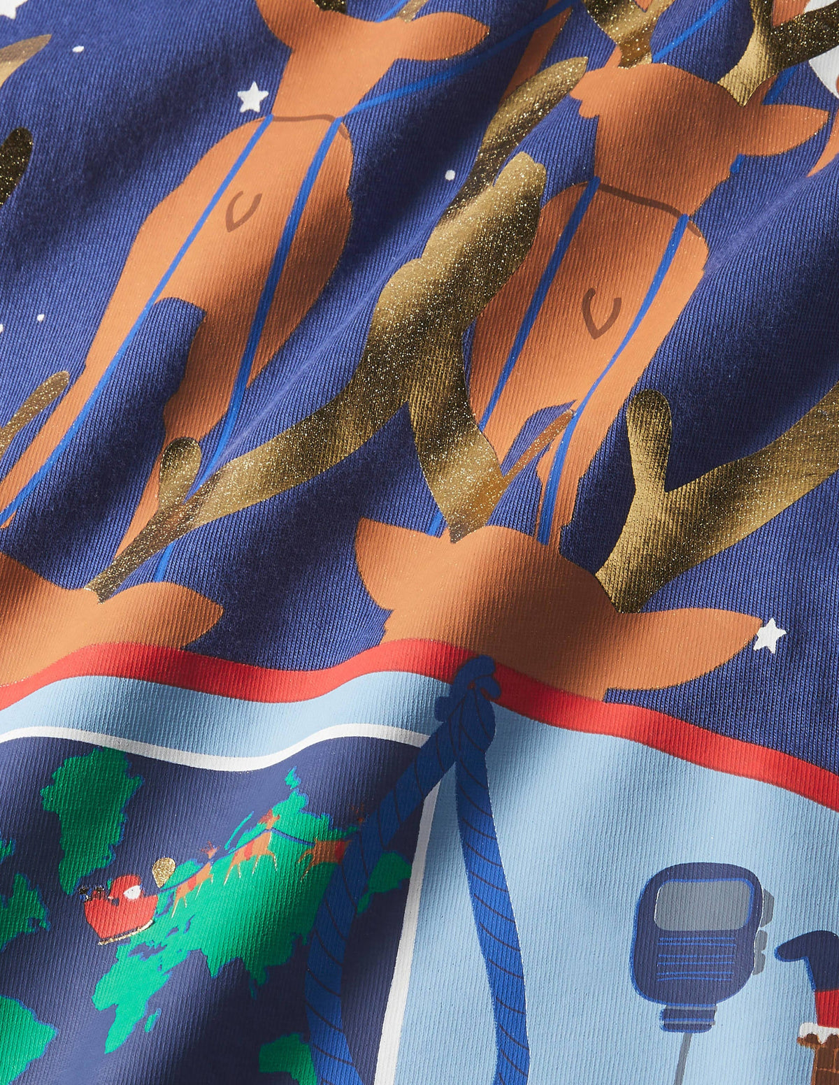 Christmas Deliveries T-shirt-Starboard Blue Santa Sleigh - Image 3
