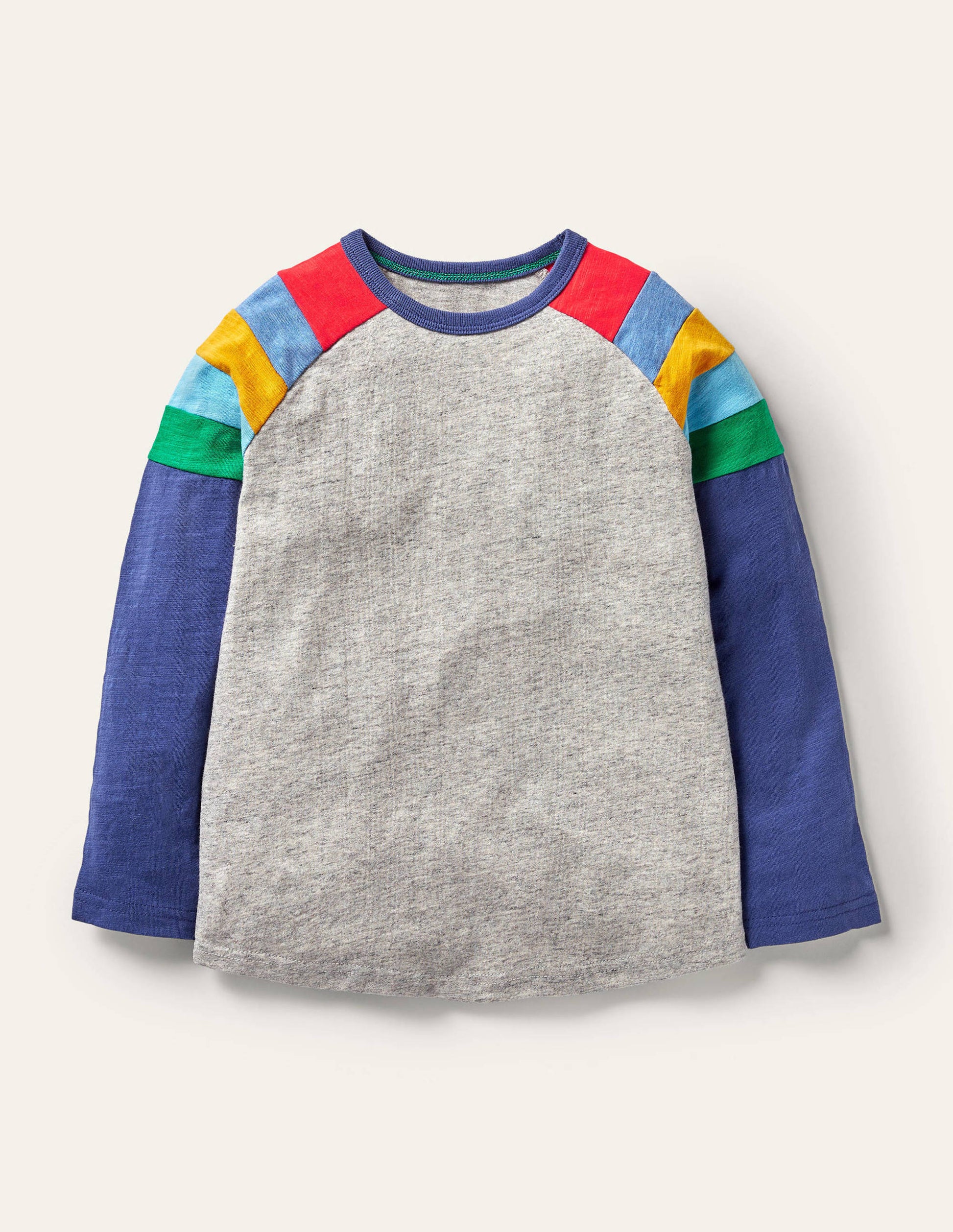 Raglan T-Shirt-Starboard Blue Rainbow-1