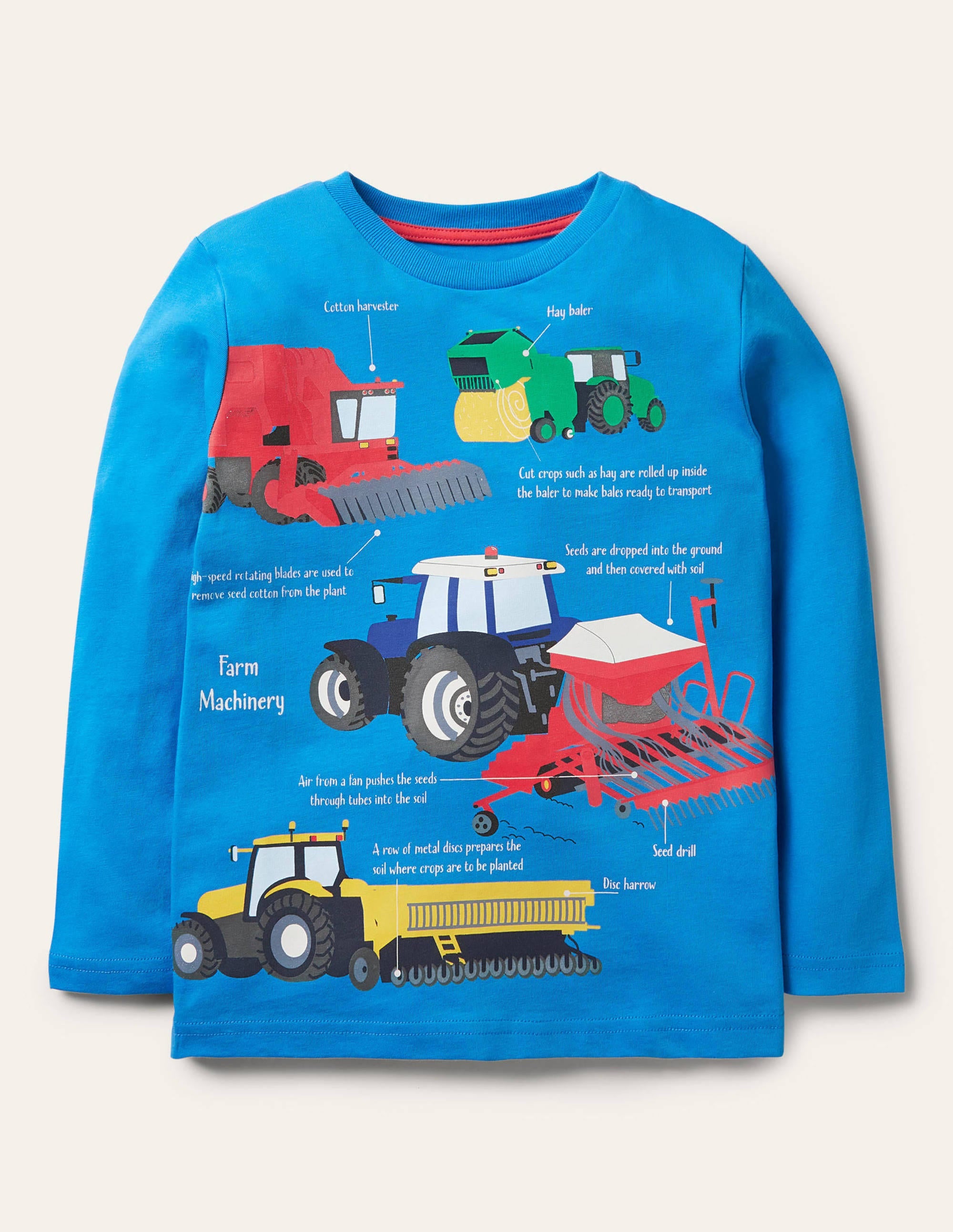 Educational Tractor T-shirt-Moroccan Blue Transport - Image 1