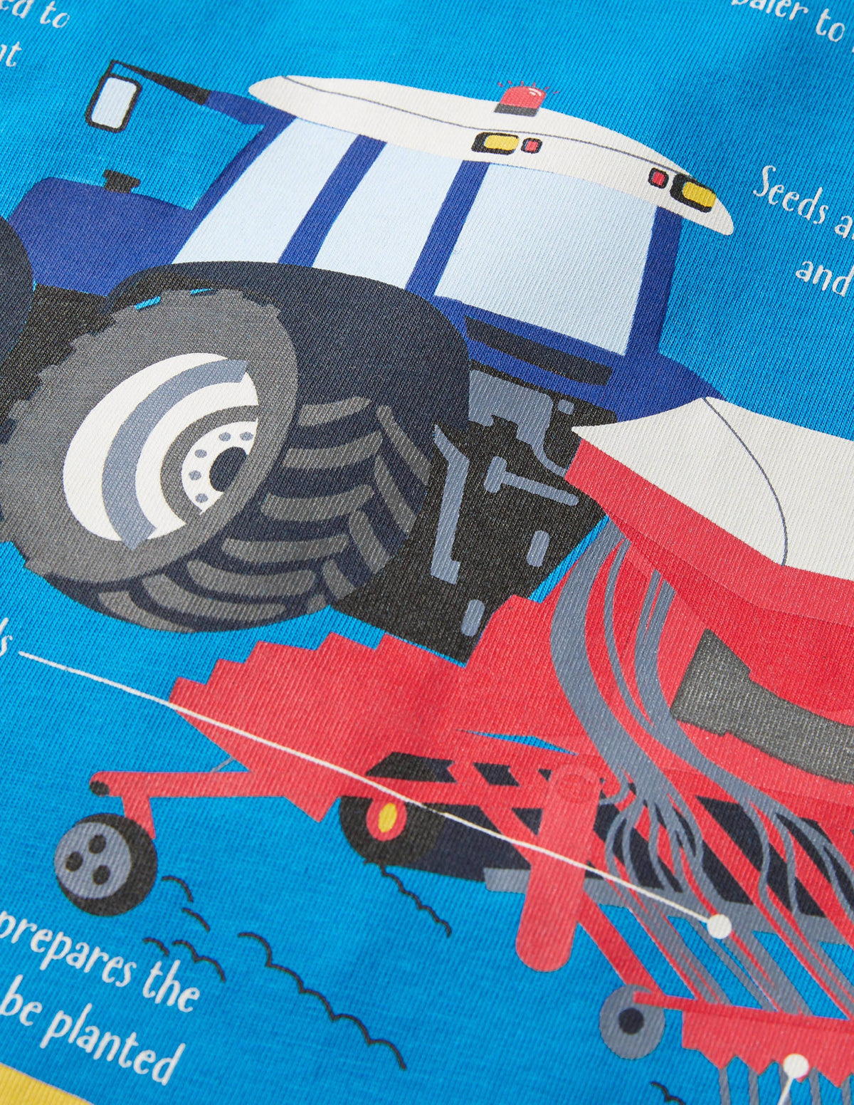 Educational Tractor T-shirt-Moroccan Blue Transport - Image 3