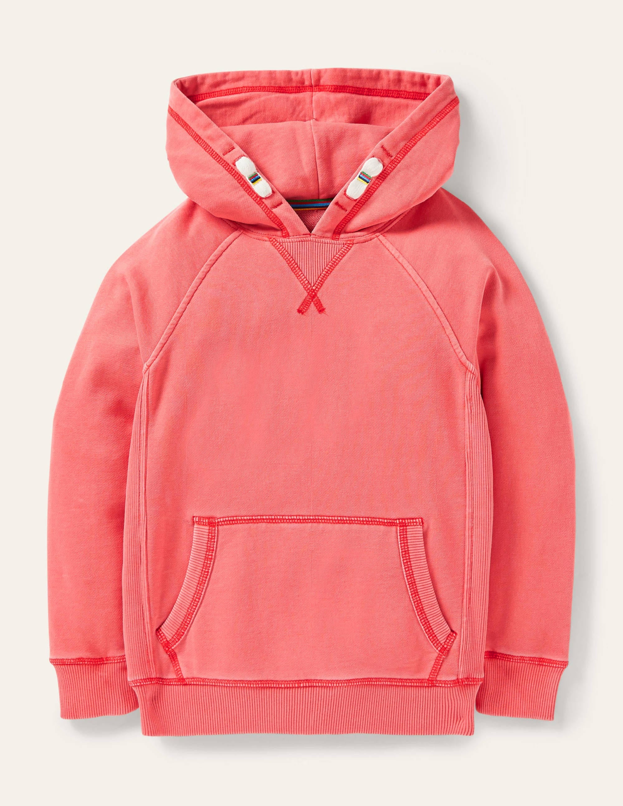 Garment Dye Hoodie-Strawberry Tart Red - Image 1