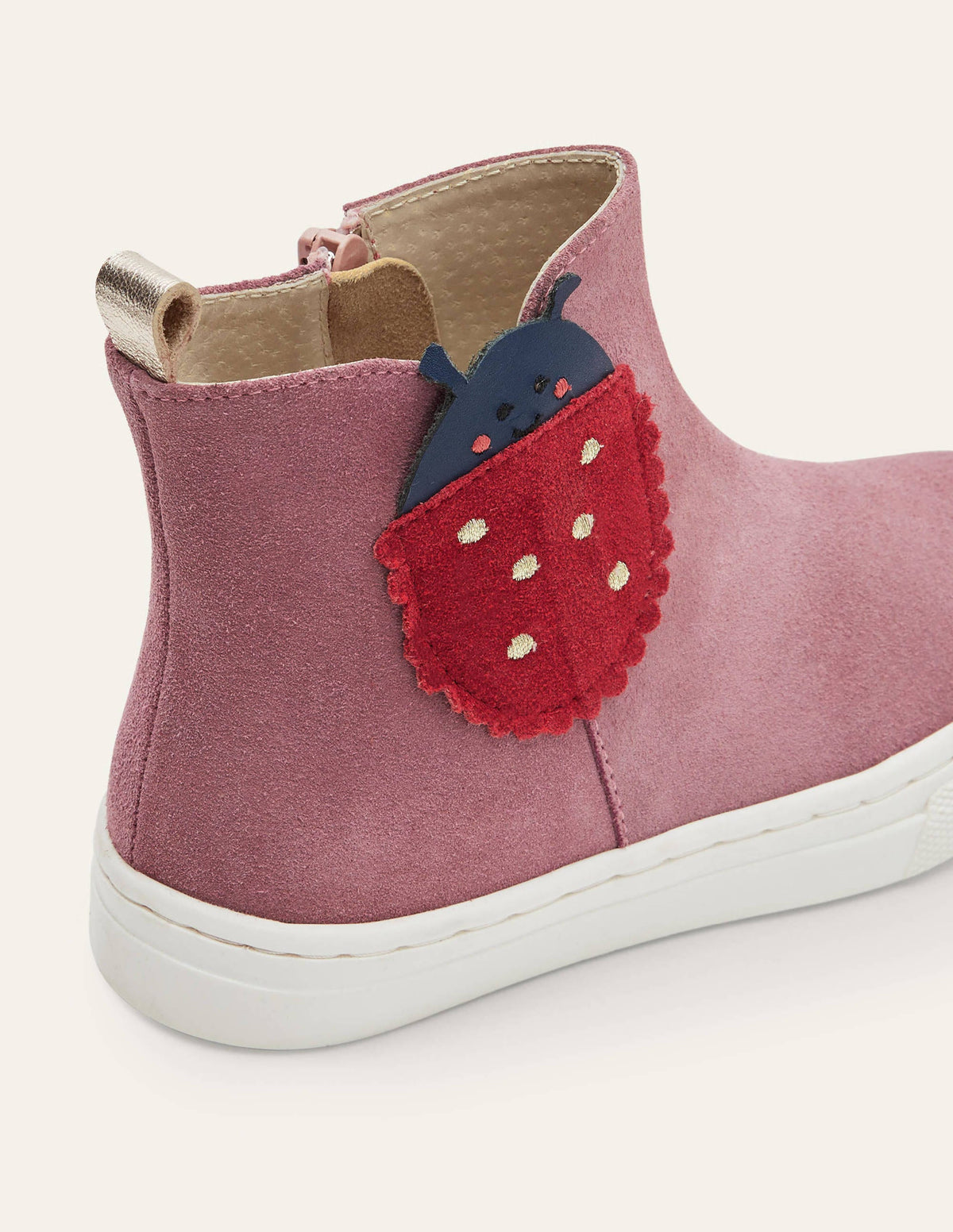 Suede Novelty Boots-Bright Pink Ladybird - Image 3