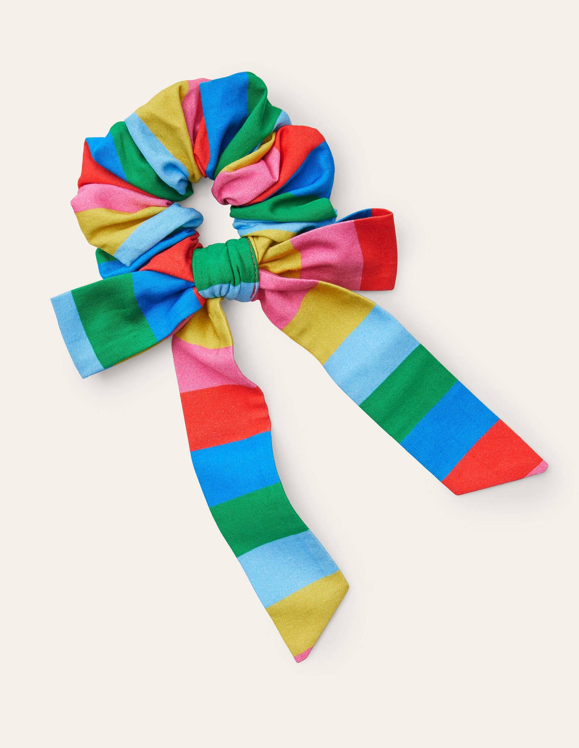 Large Bow Scrunchie-Multi Stripe-1