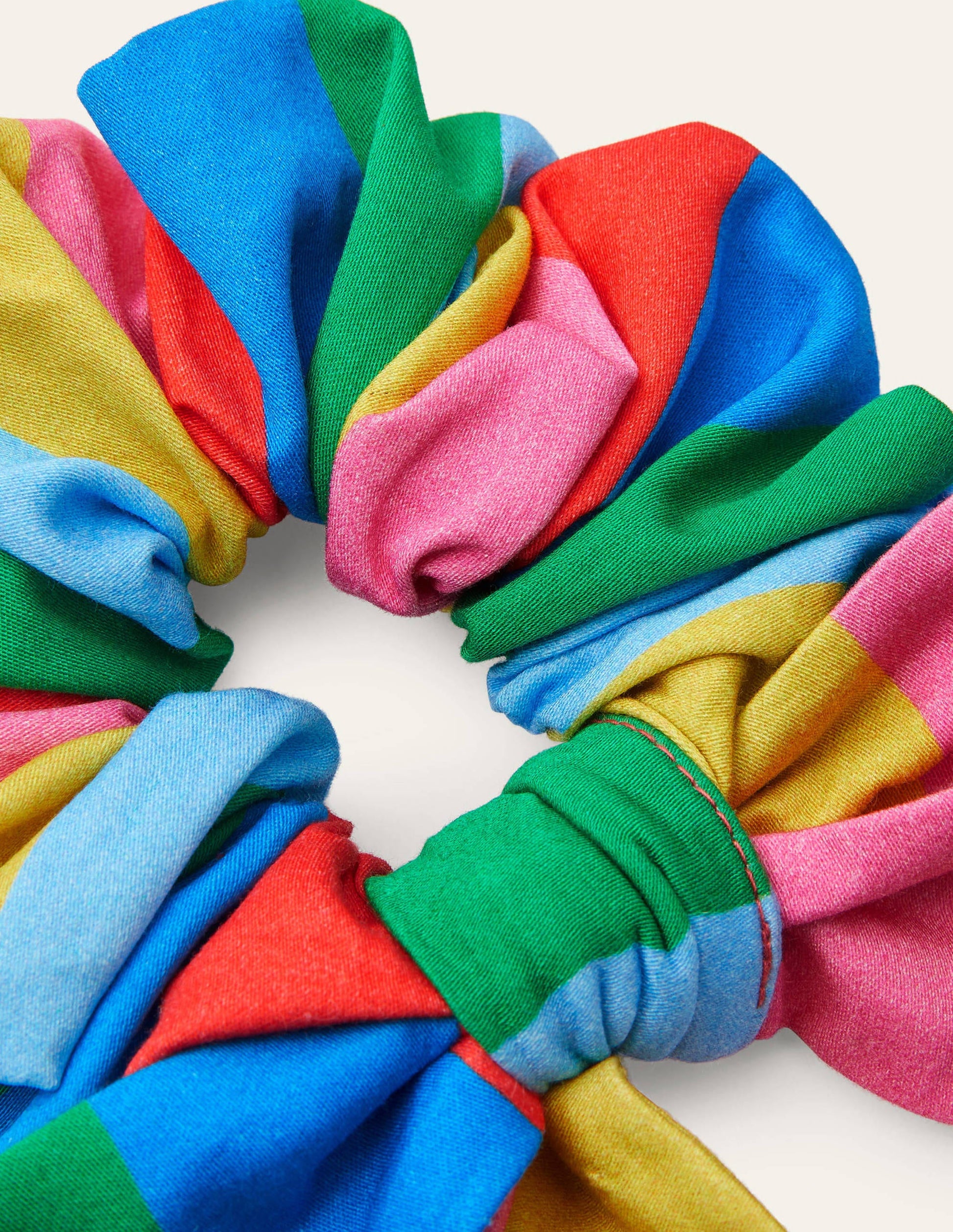 Large Bow Scrunchie-Multi Stripe-2