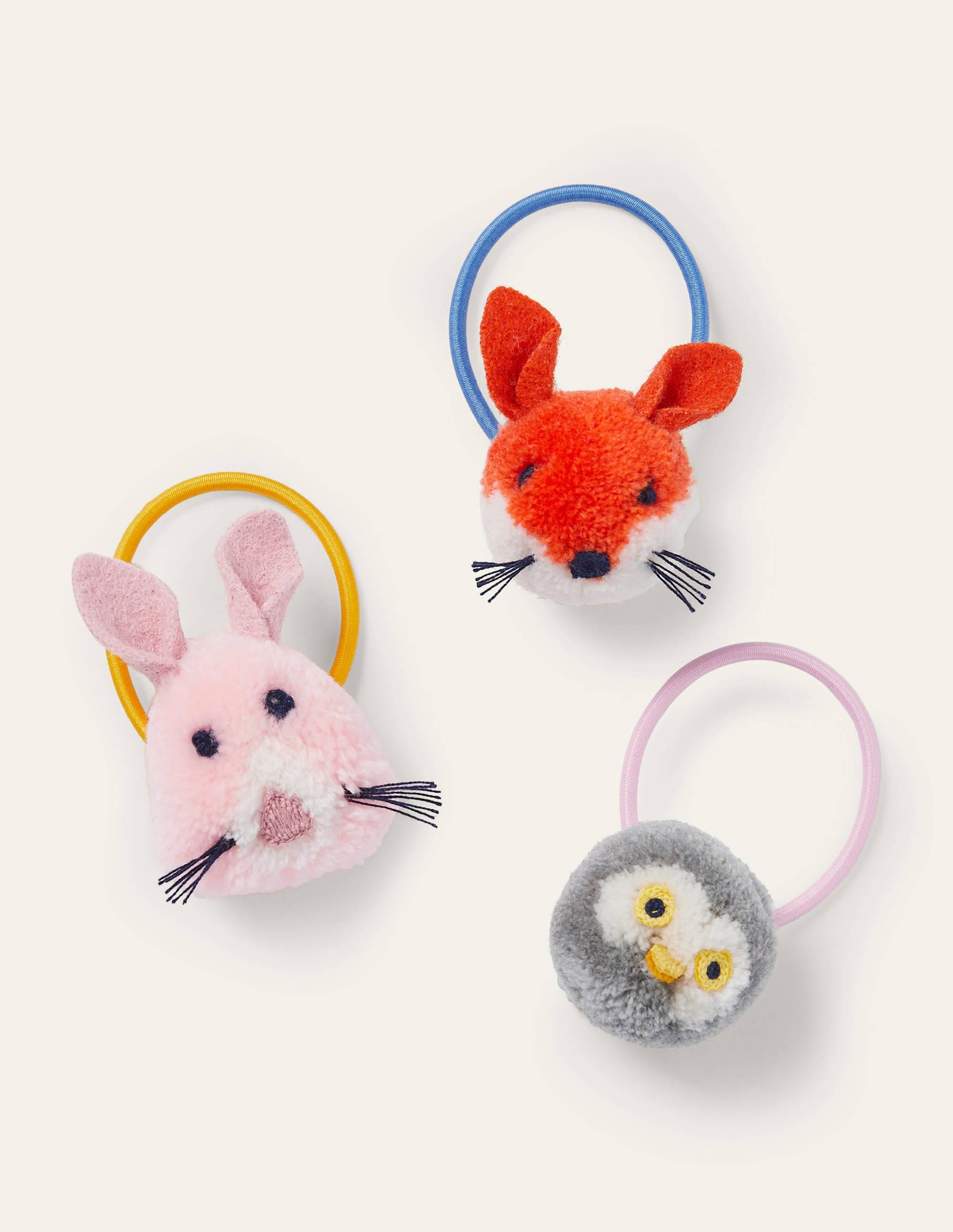 Pom Pom Hairbands 3 Pack-Multi - Image 1
