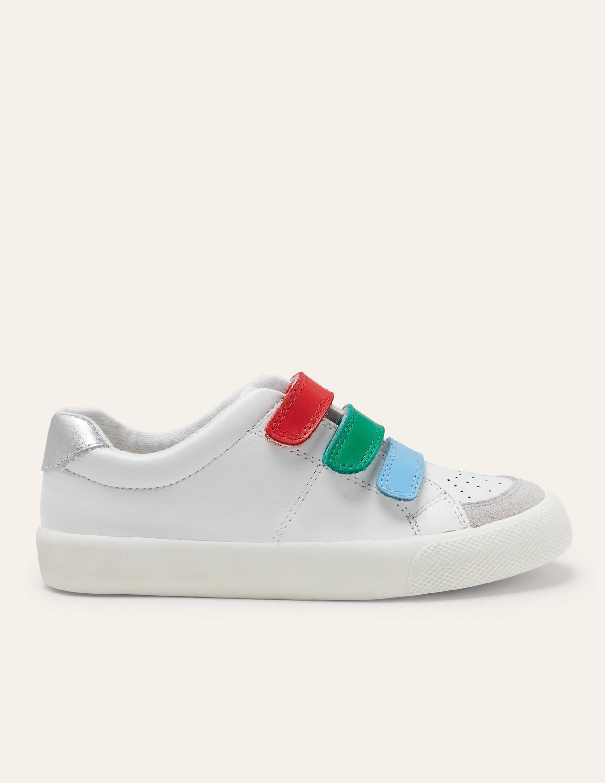 3 Strap Low Top Trainers-White Rainbow - Image 2