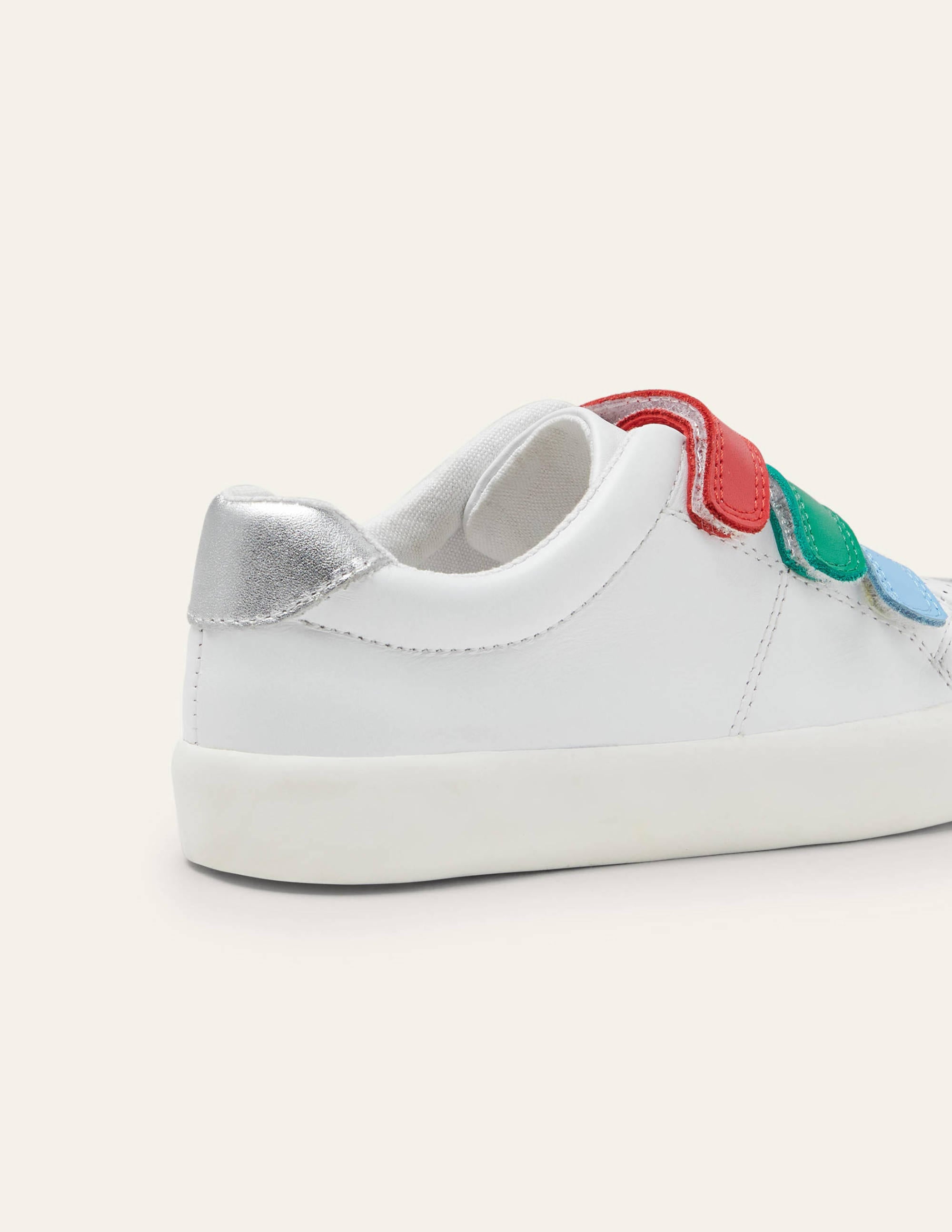 3 Strap Low Top Trainers-White Rainbow - Image 3