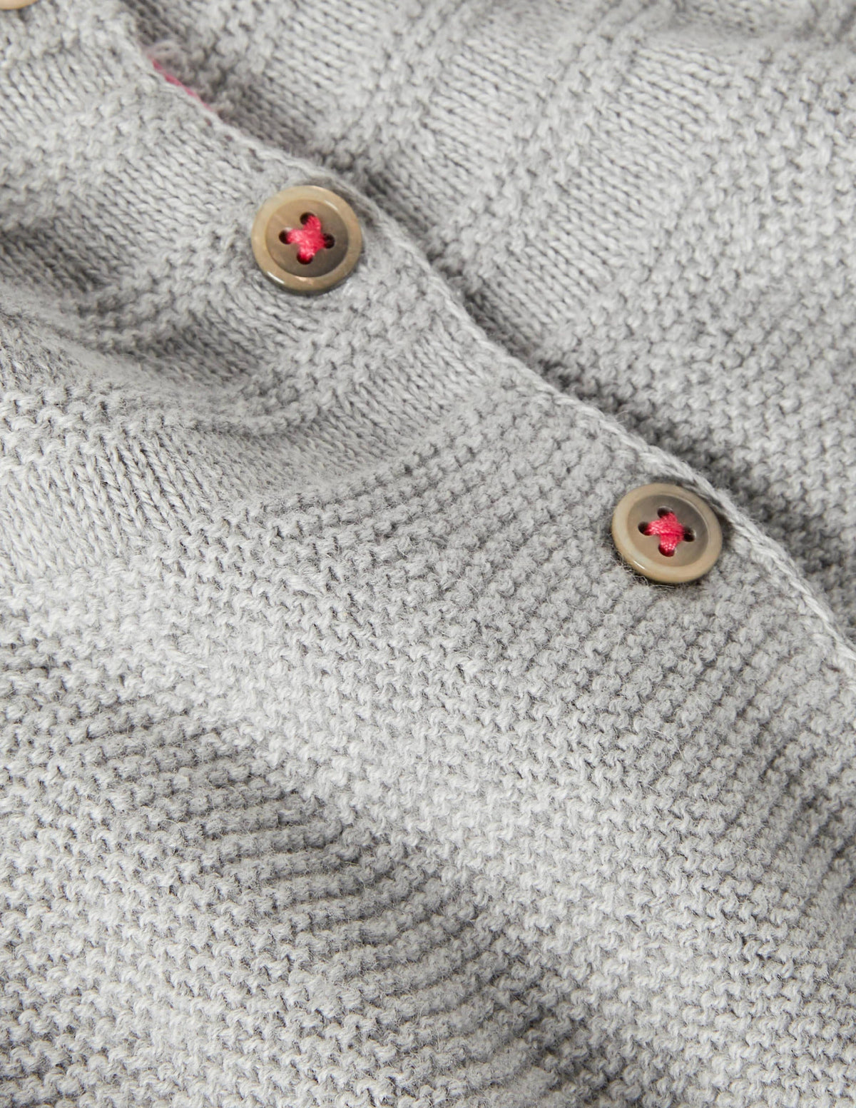 Cotton Cashmere Mix Cardigan-Grey Marl Rainbow - Image 3
