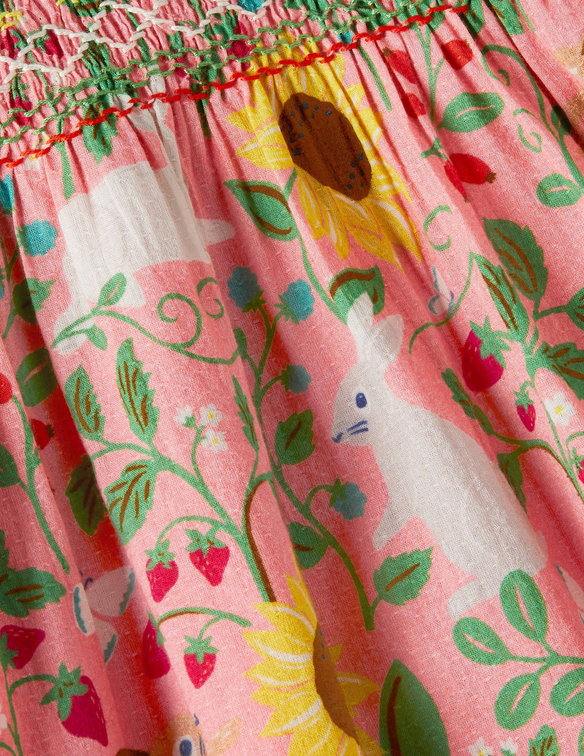 Smocked Dress-Pink Lemonade Berry Patch-3
