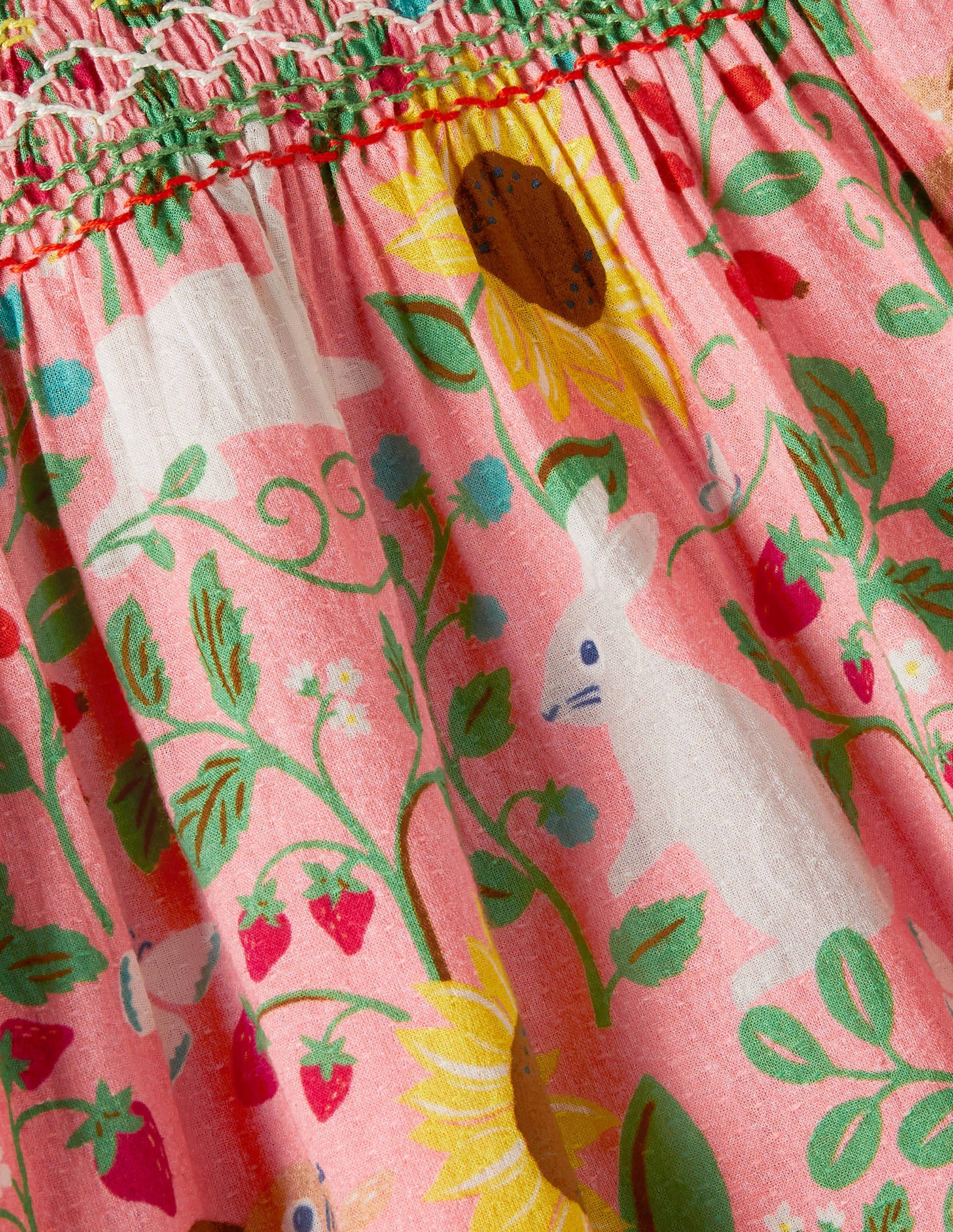 Smocked Dress-Pink Lemonade Berry Patch - Image 3