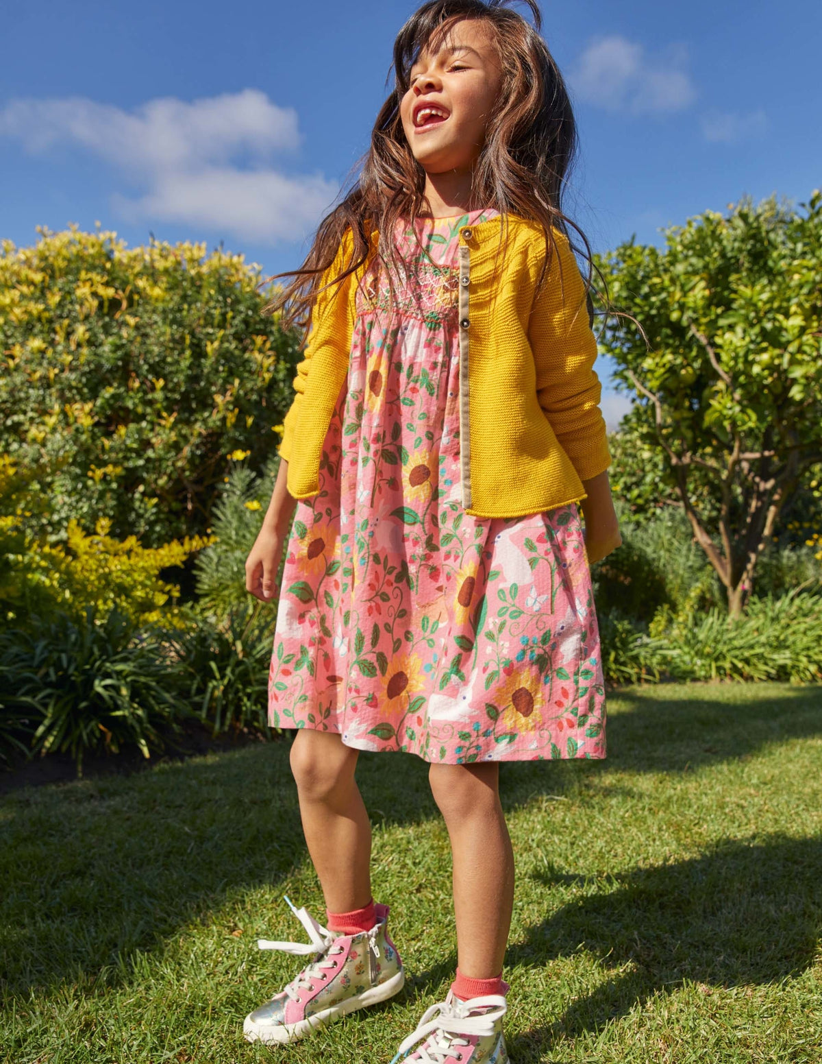 Smocked Dress-Pink Lemonade Berry Patch-4