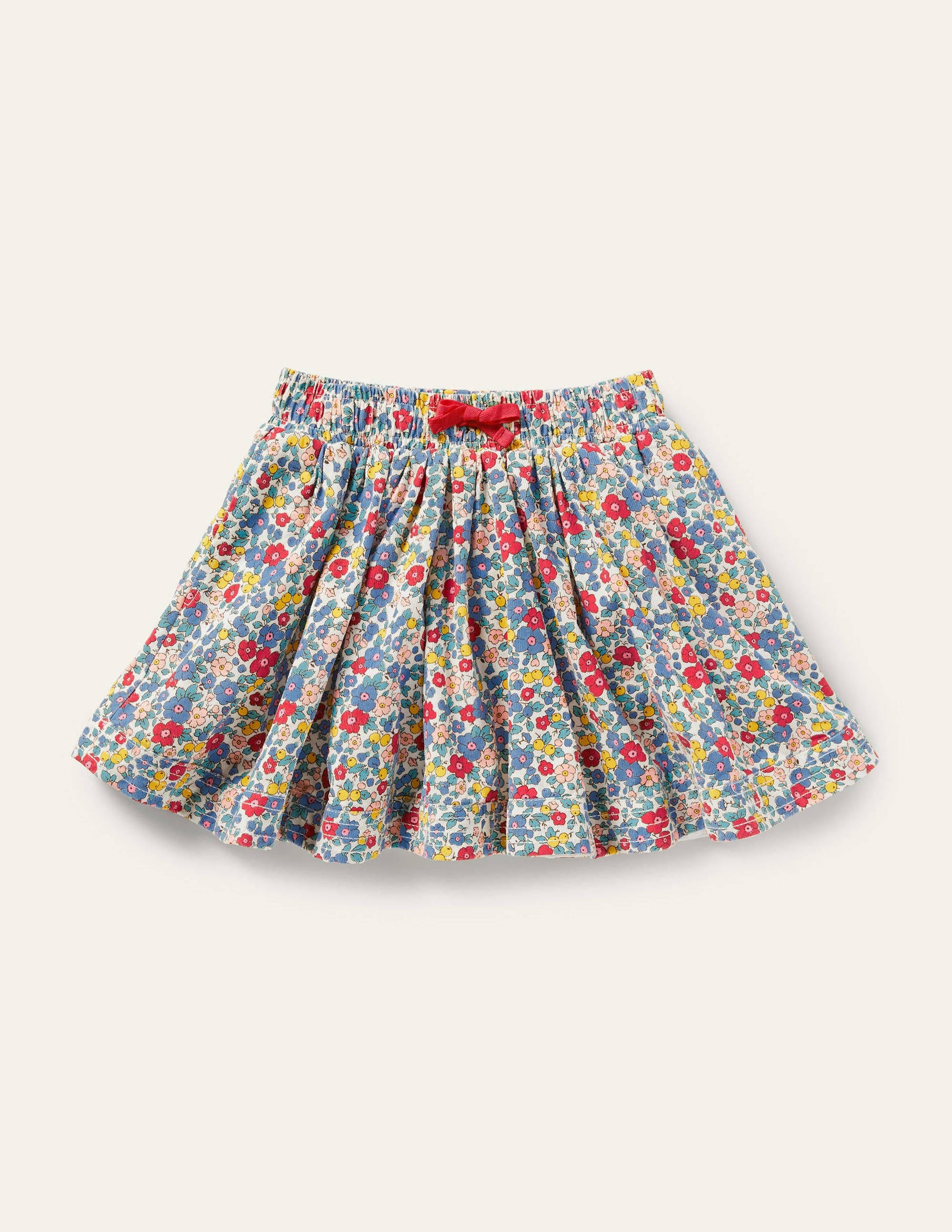 Woven Twirly Skirt-Multi Apple Blossom Floral-1