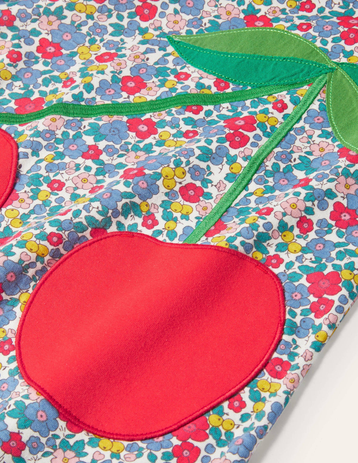 Appliqué Pocket Tunic-Floral Blossom Cherries - Image 3