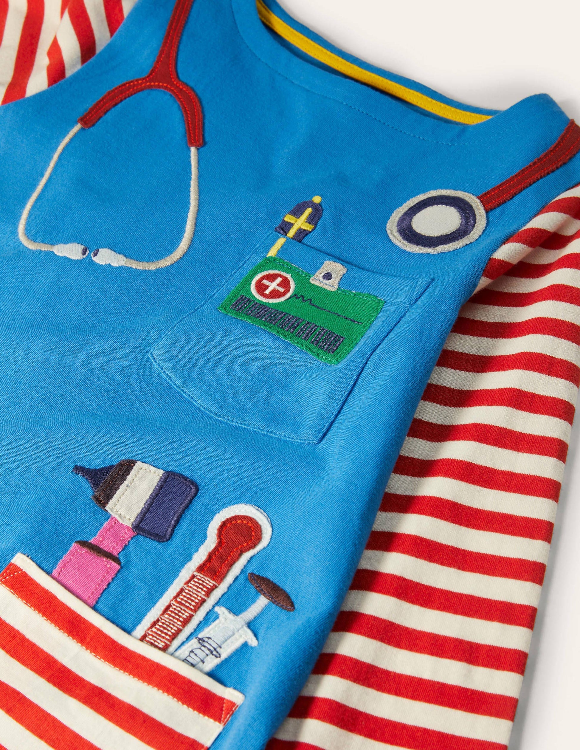 Appliqué Pocket Tunic-Moroccan Blue Doctor-3