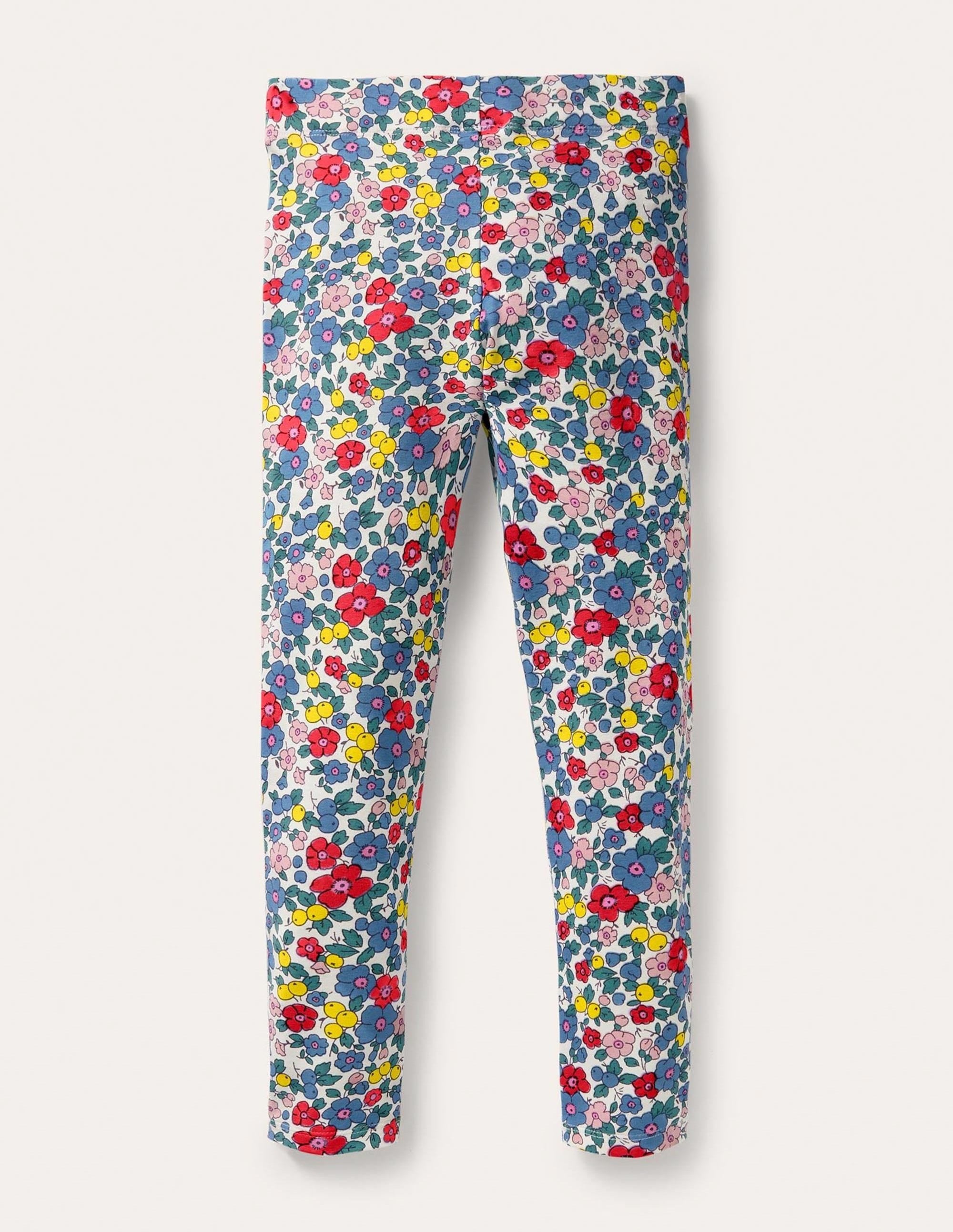 Fun Leggings-Multi Apple Blossom Floral - Image 2