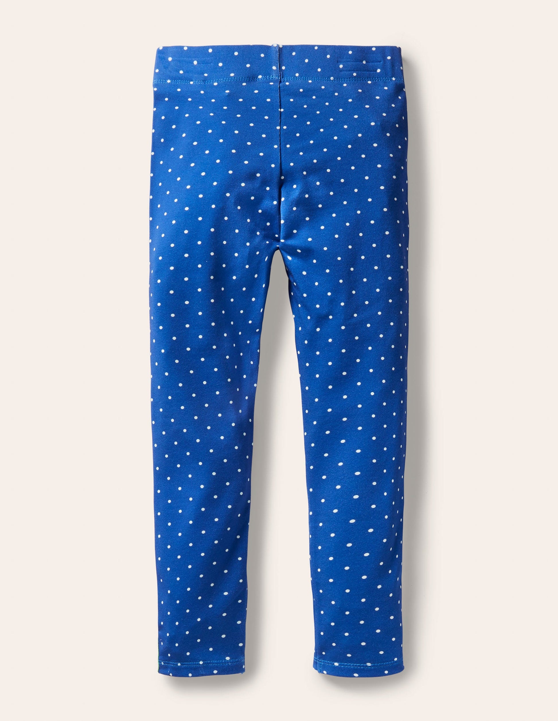 Fun Appliqué Leggings-Elizabethan Blue Pin Spot Frog-2
