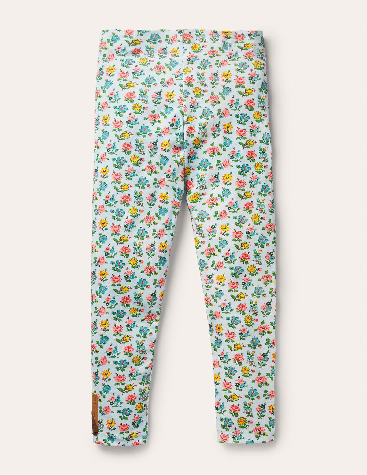 Fun Appliqué Leggings-Provence Blue Floral Guineas-2