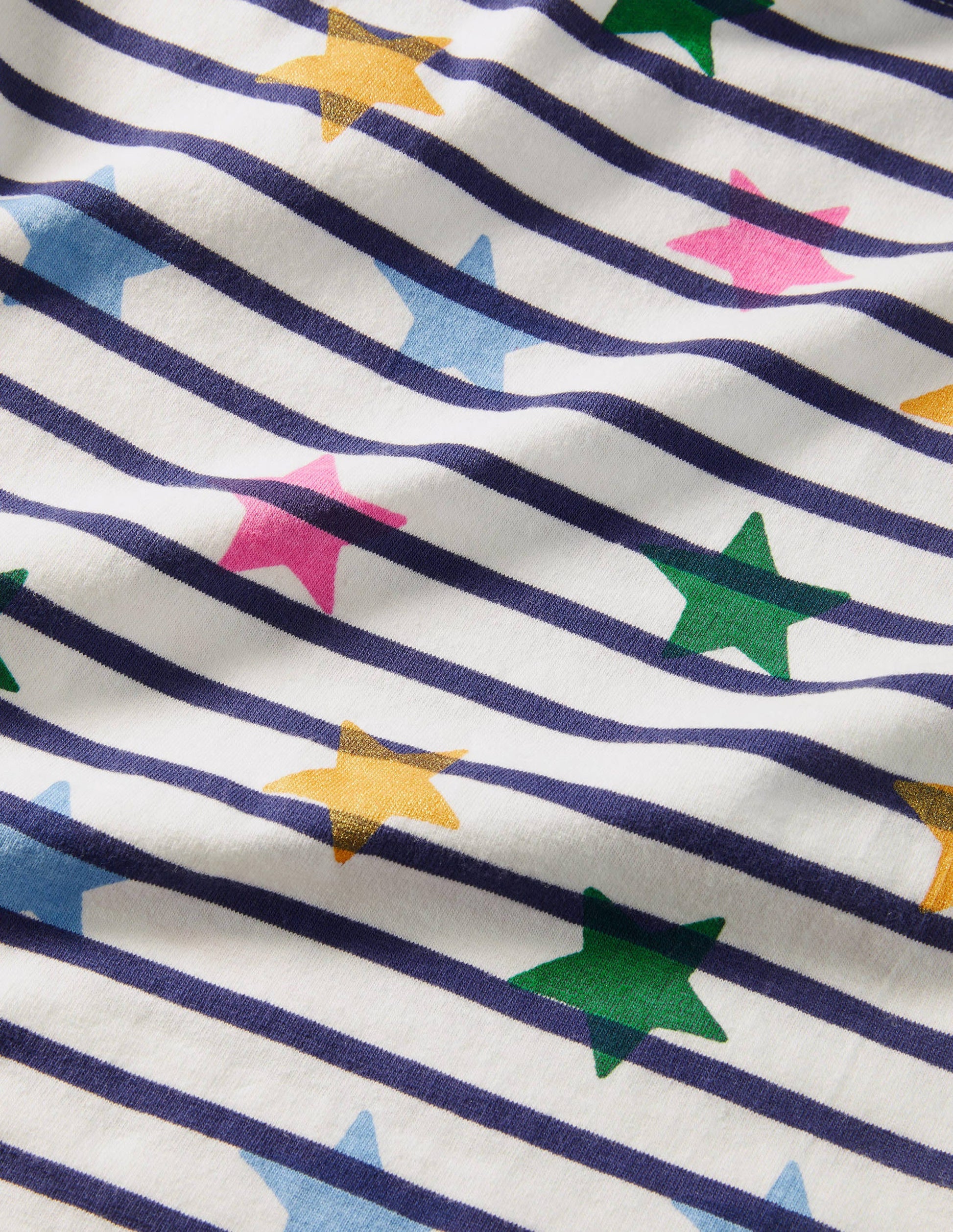 Fun Breton-Ivory/Navy Multi Stars-3