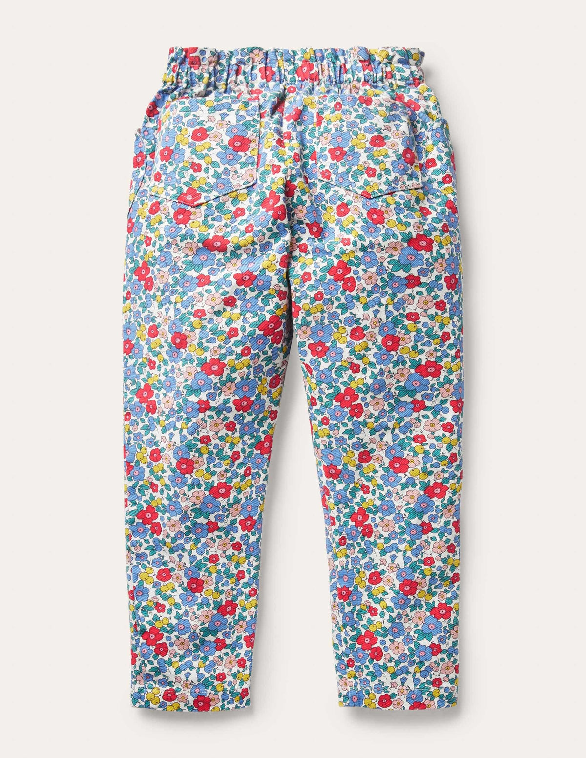 Pull-on Trousers-Multi Apple Blossom Floral - Image 2