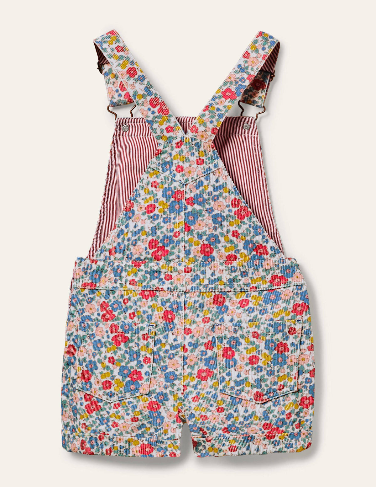 Fun Short Dungarees-Multi Apple Blossom Floral - Image 2