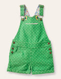 Animal Short Cord Dungarees-Iguana Green Frog
