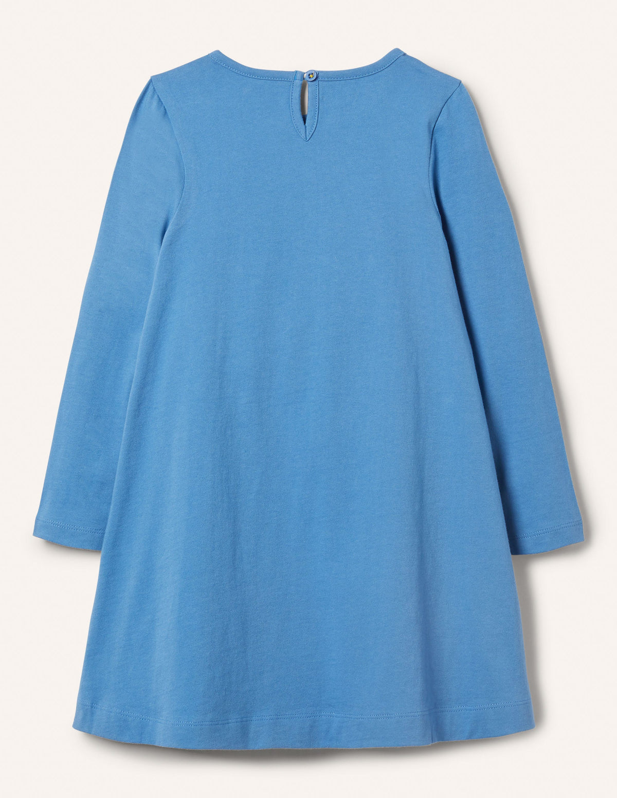 Big Appliqué Jersey Dress-Elizabethan Blue Horse-2