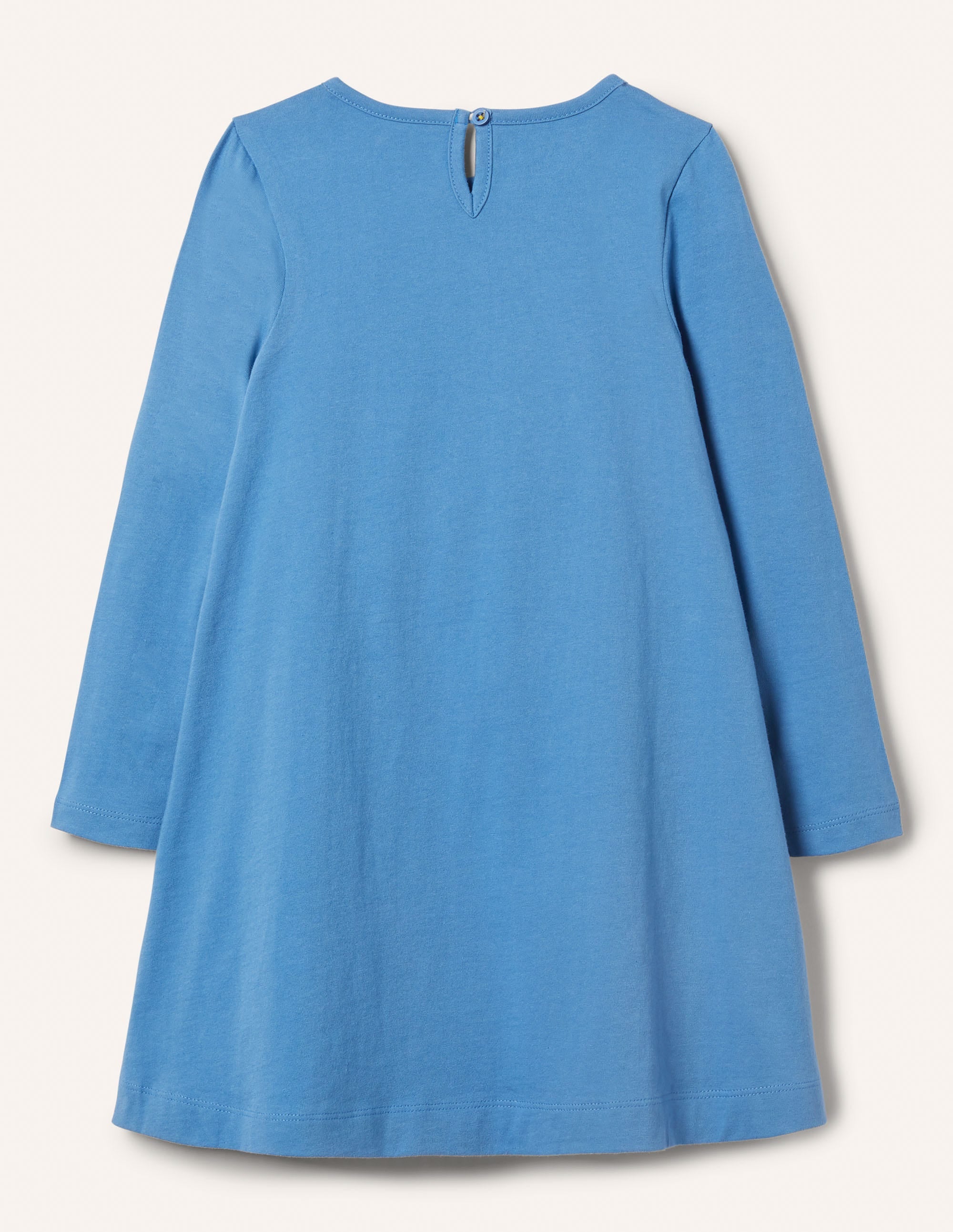 Big Appliqué Jersey Dress-Elizabethan Blue Horse - Image 2