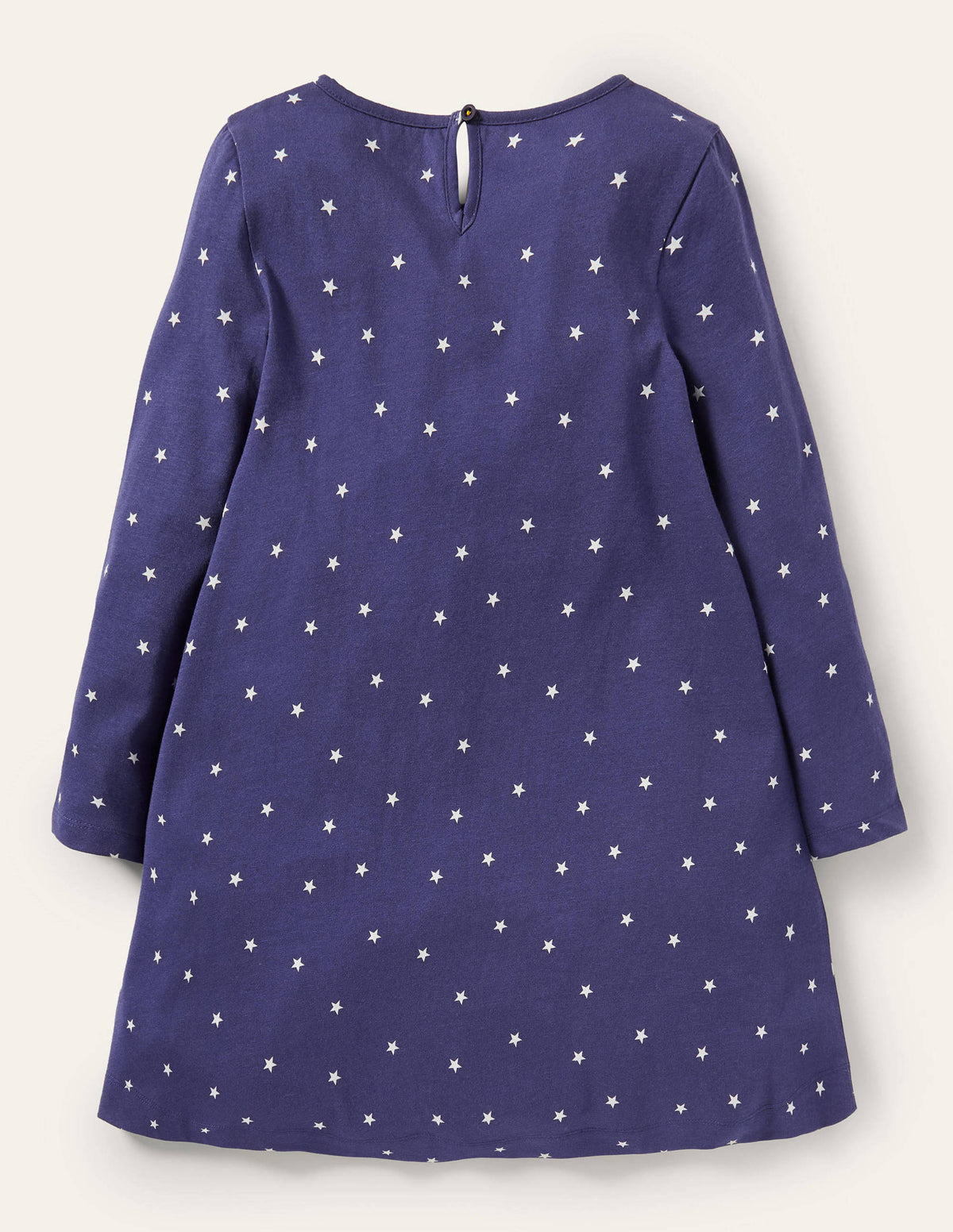 Big Appliqué Jersey Dress-Starboard Blue Space Scene - Image 2