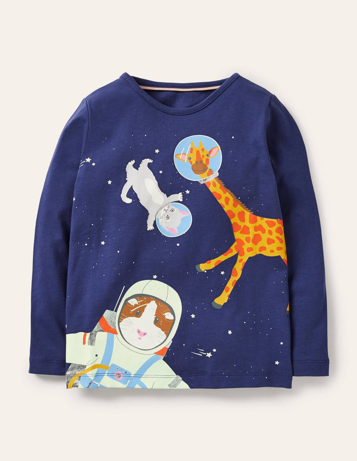 Glow-in-the-dark Logo T-shirt-Starboard Blue Space Animals-1