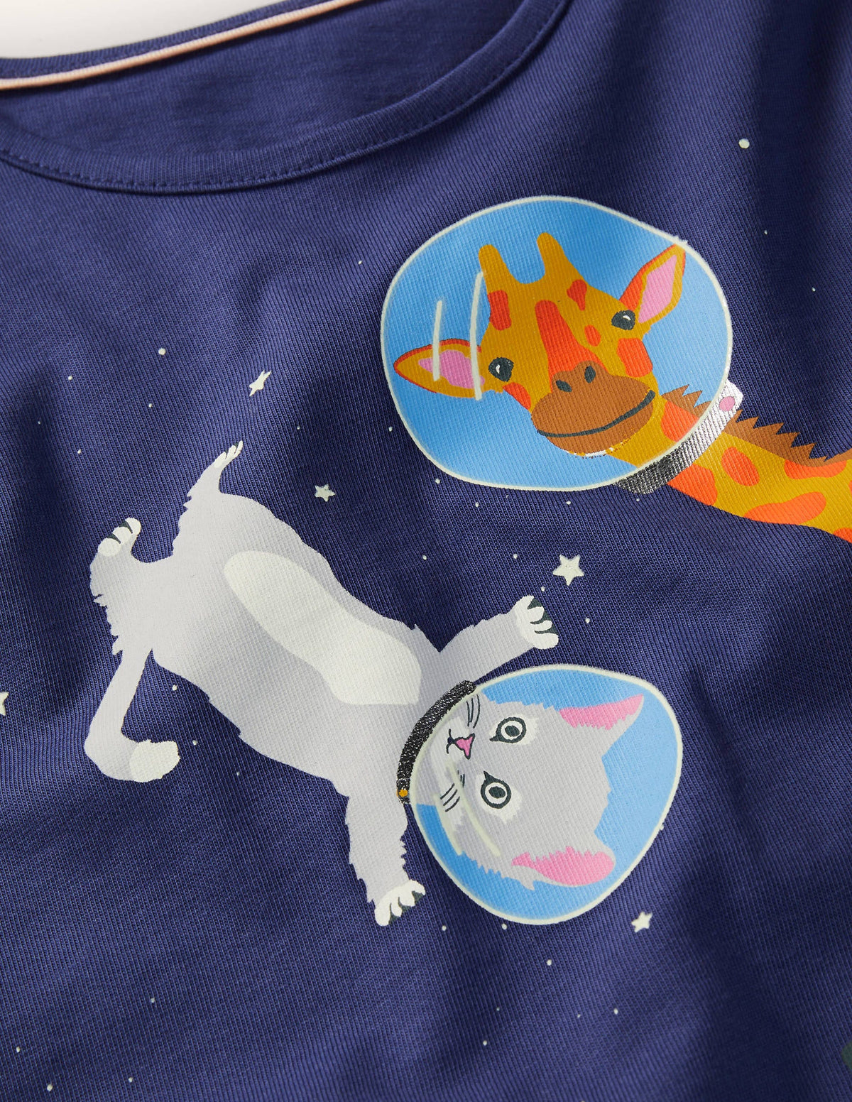 Glow-in-the-dark Logo T-shirt-Starboard Blue Space Animals-3