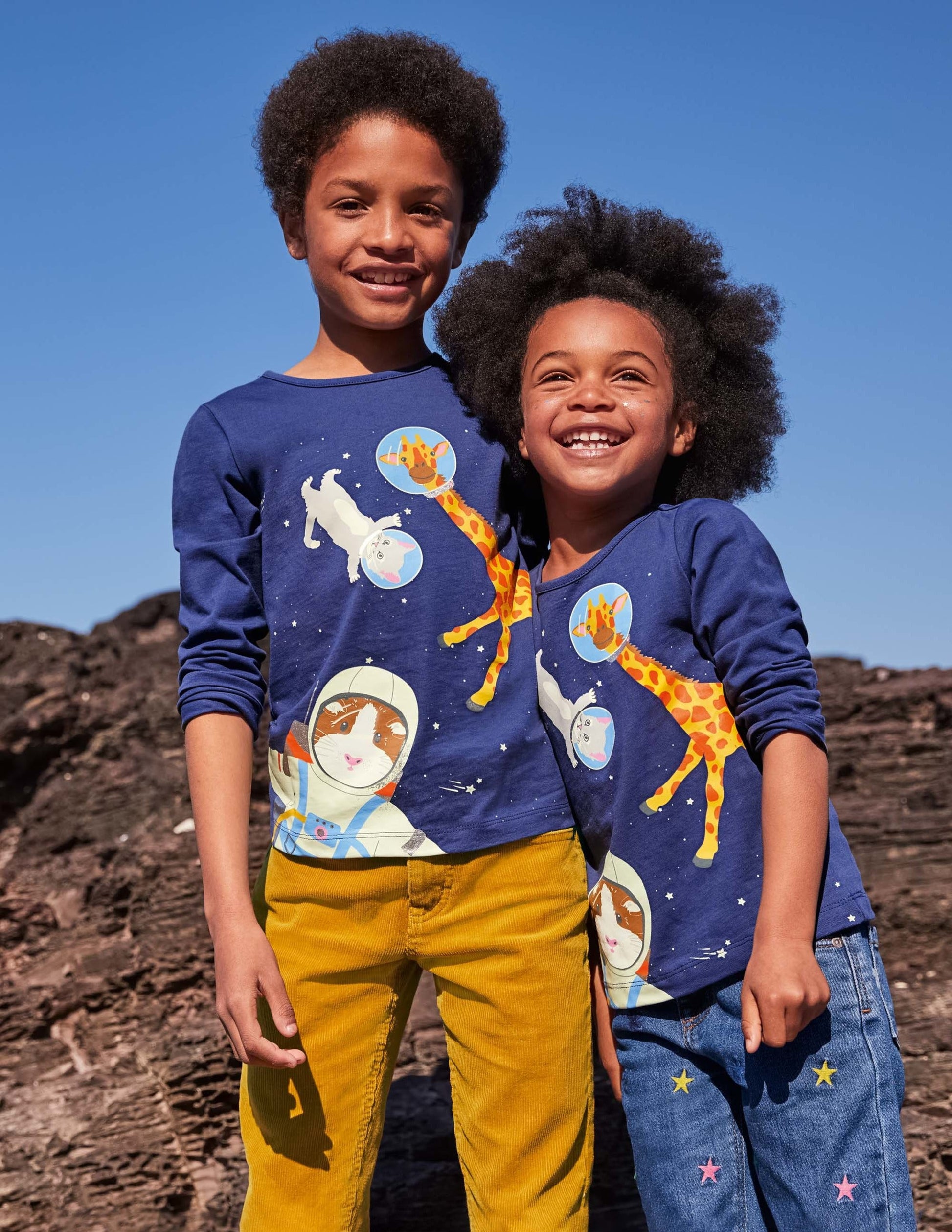 Glow-in-the-dark Logo T-shirt-Starboard Blue Space Animals-5