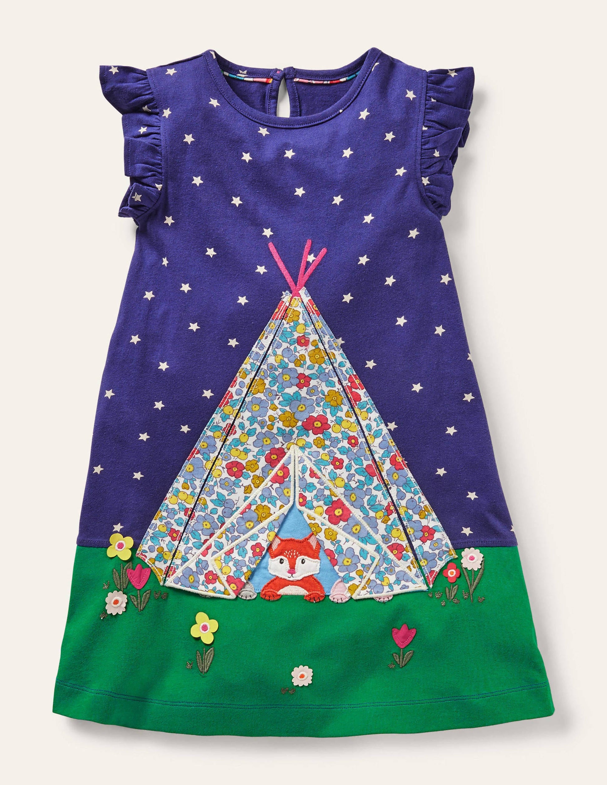 Lift The Flap Jersey Dress-Starboard Blue Tent-1