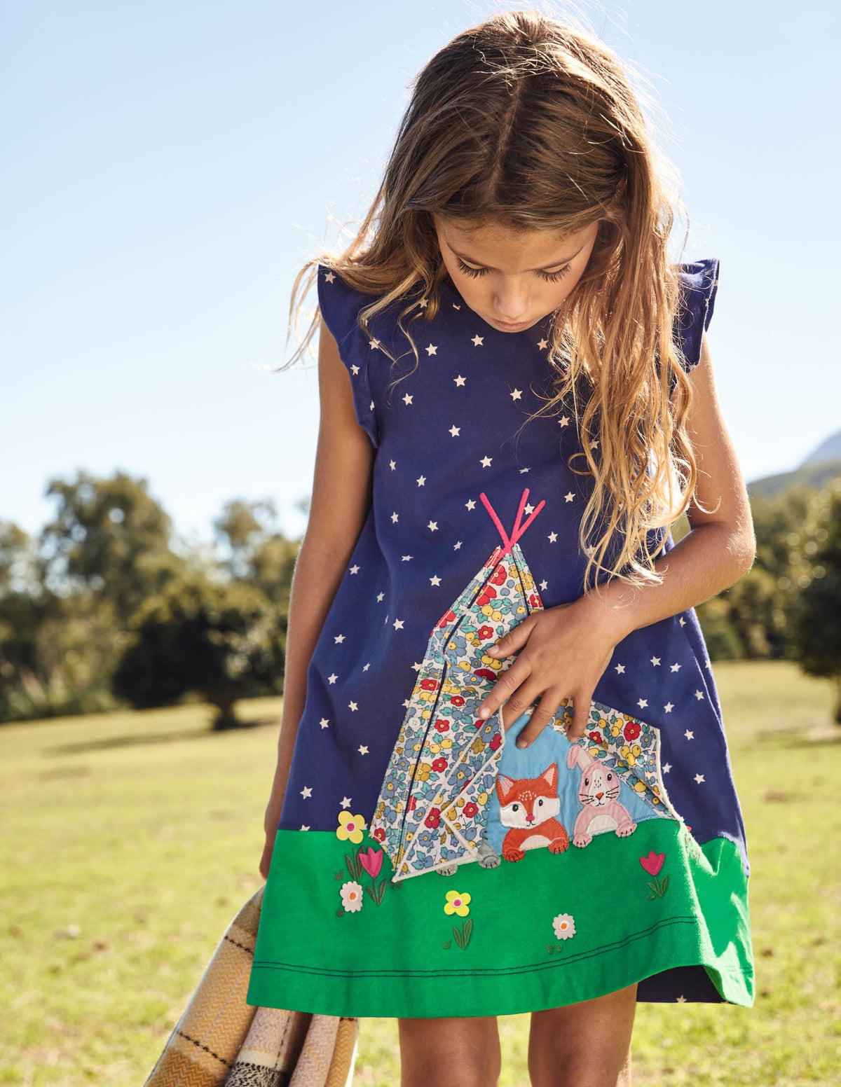 Lift The Flap Jersey Dress-Starboard Blue Tent-4