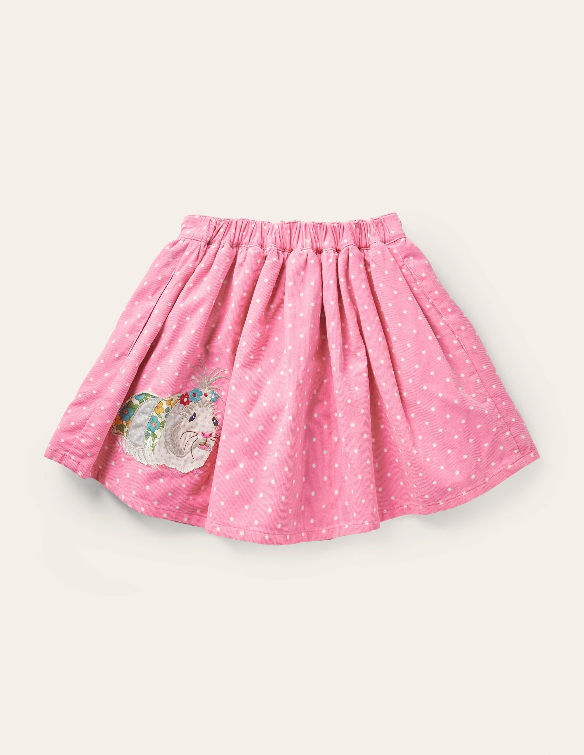 Cord Appliqué Skirt-Formica Pink Guinea Pigs - Image 2