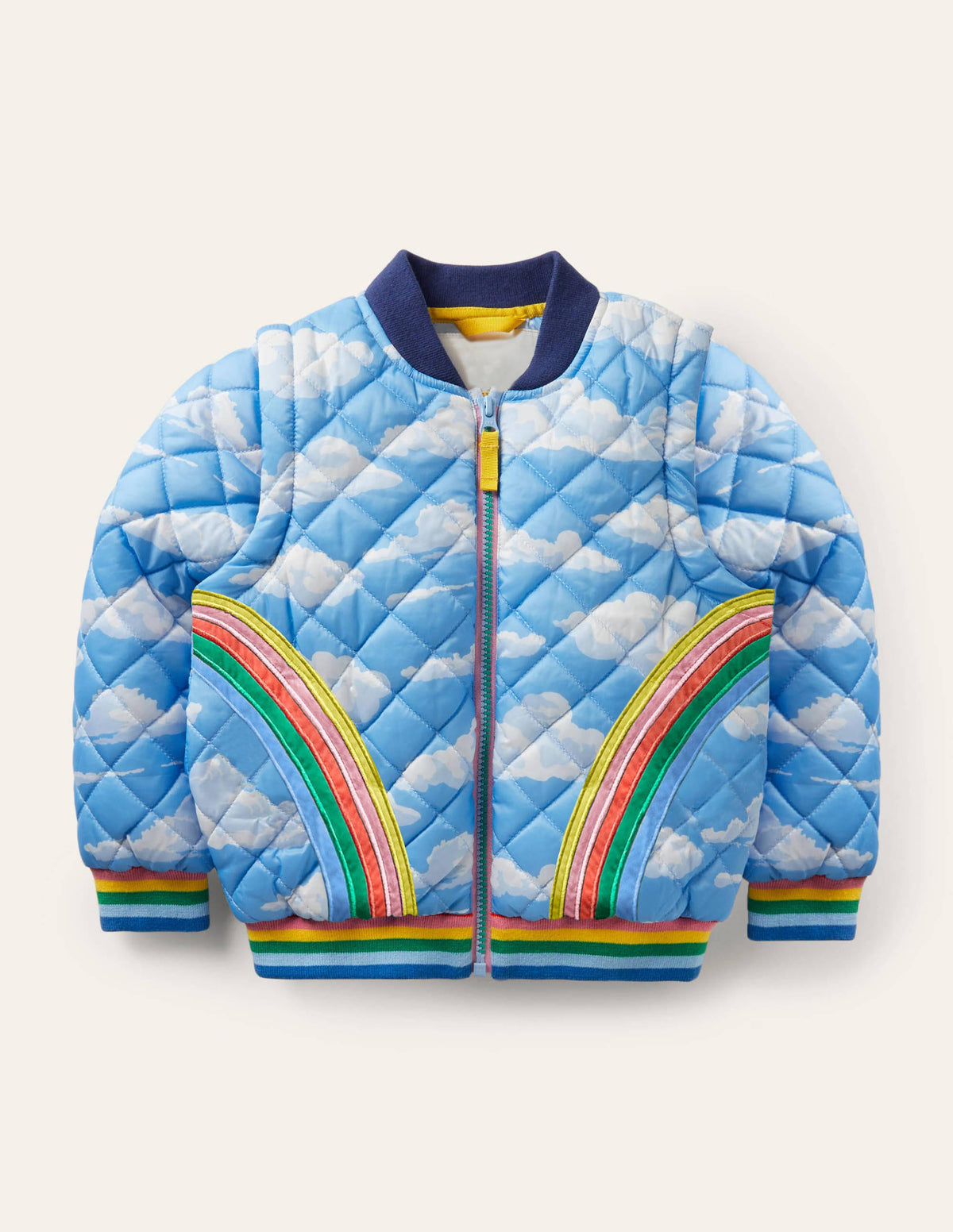 Cloud Bomber Jacket-Surfboard Blue Clouds-1