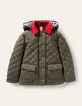 Quilted Jacket-Khaki Green