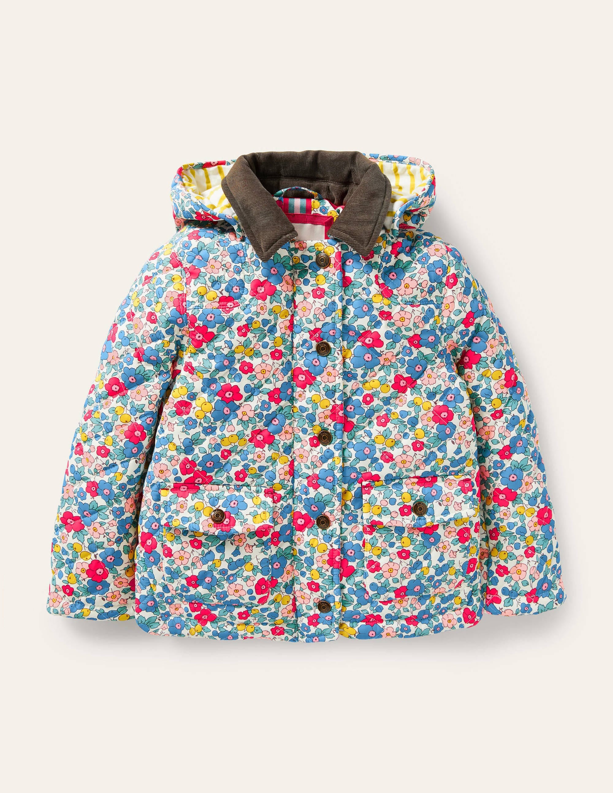 Quilted Jacket-Multi Apple Blossom Floral - Image 1