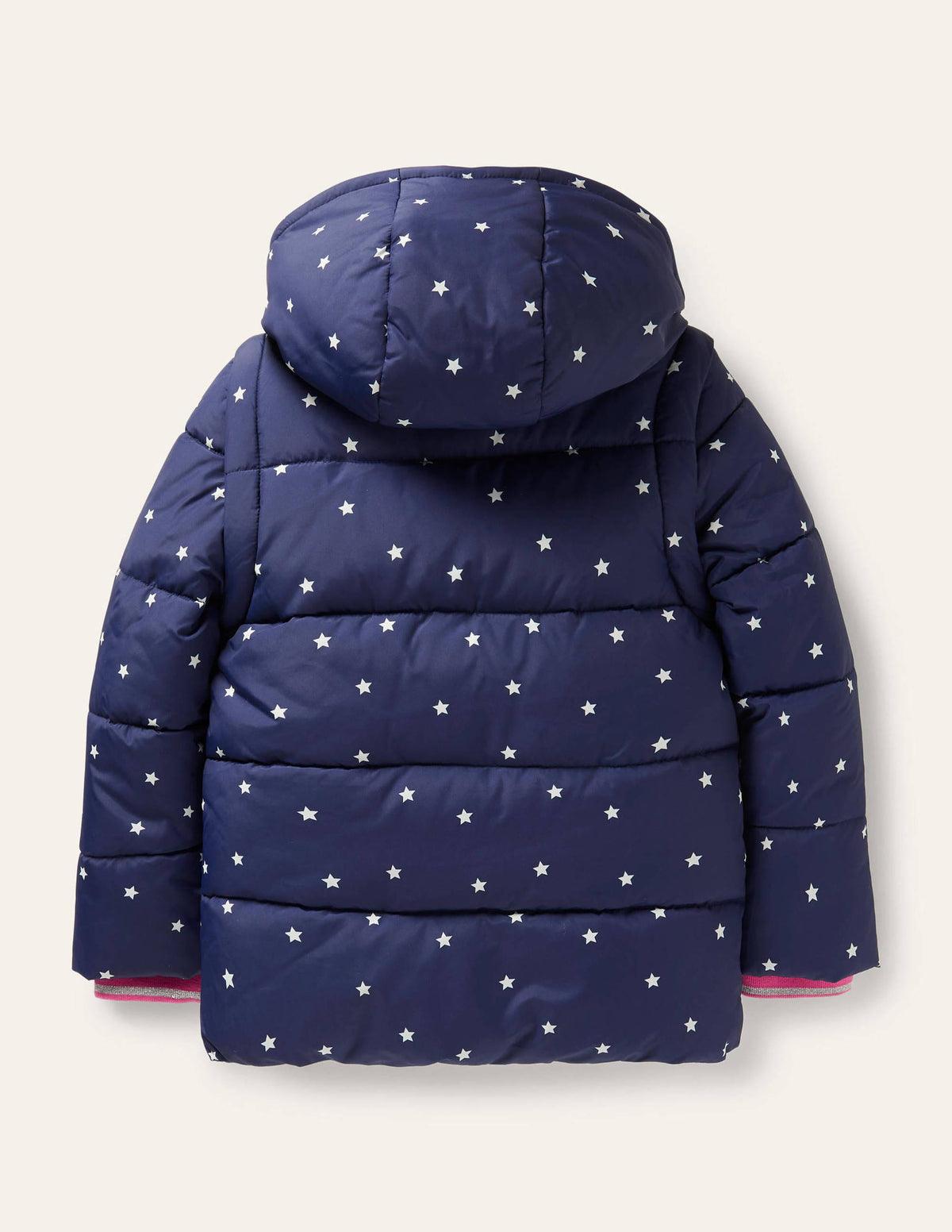Cosy 2 in 1 Padded Jacket-College Navy Confetti Star - Image 2