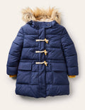 Longline Padded Jacket-College Navy