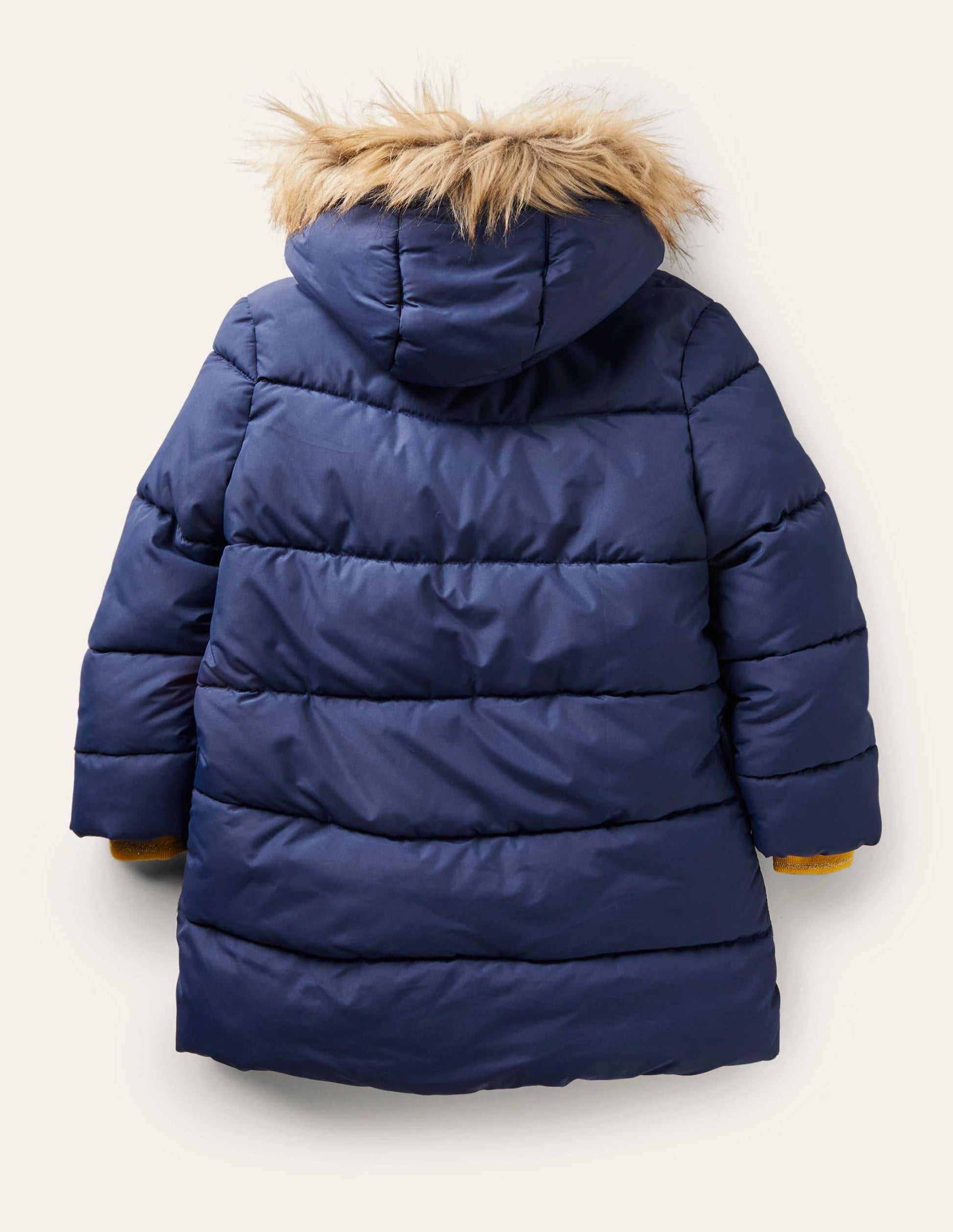 Longline Padded Jacket-College Navy-2