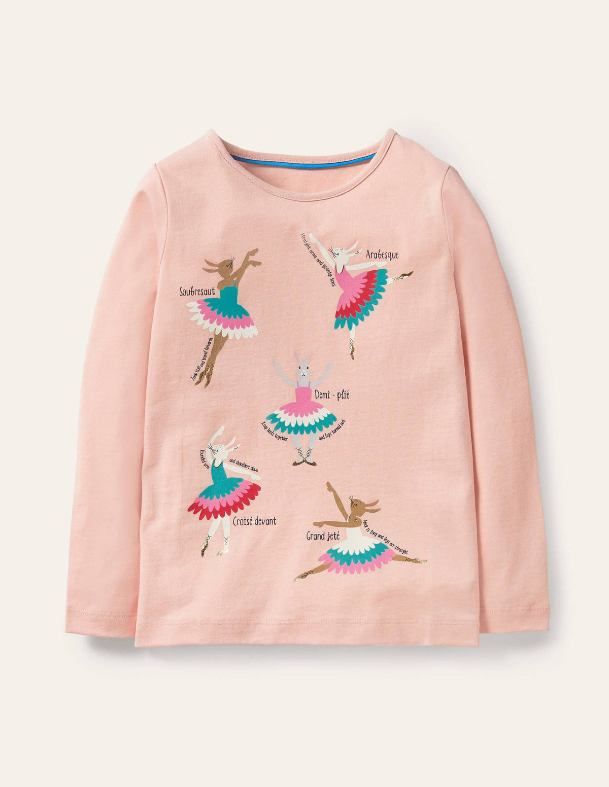 Fun Facts T-shirt-Provence Dusty Pink Ballerinas-1