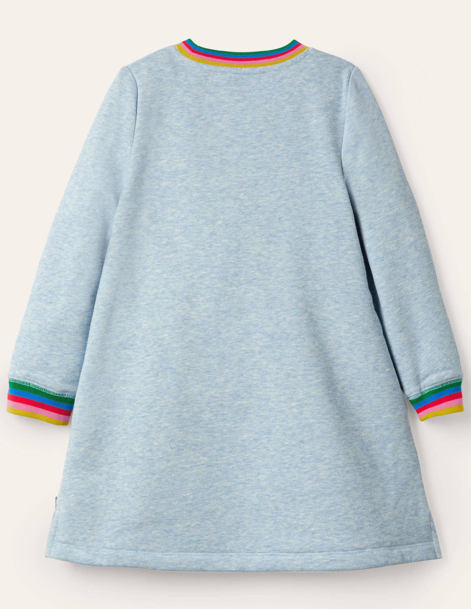 Appliqué Sweatshirt Dress-Light Blue Pencils - Image 2
