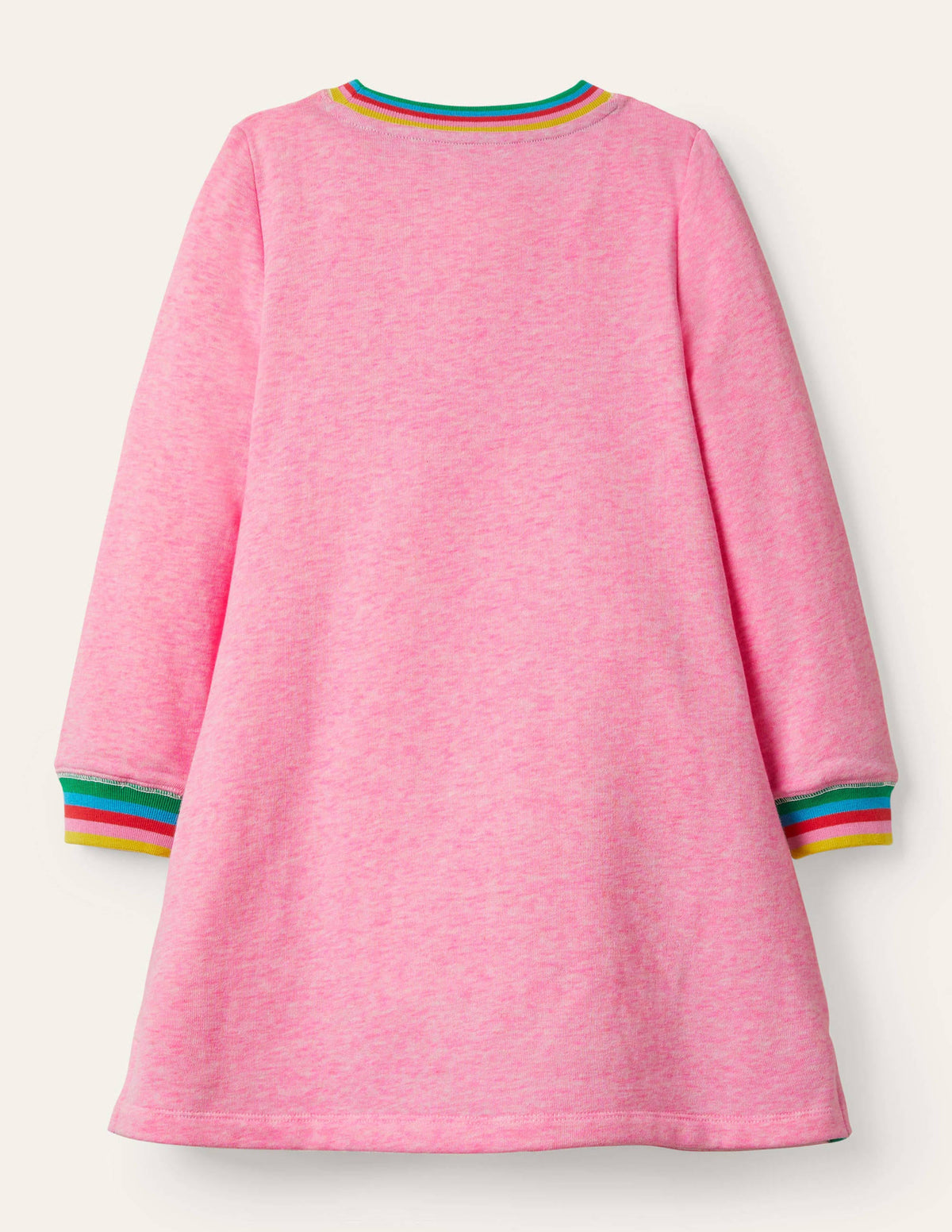 Appliqué Sweatshirt Dress-Bright Petal Pink Friends-2