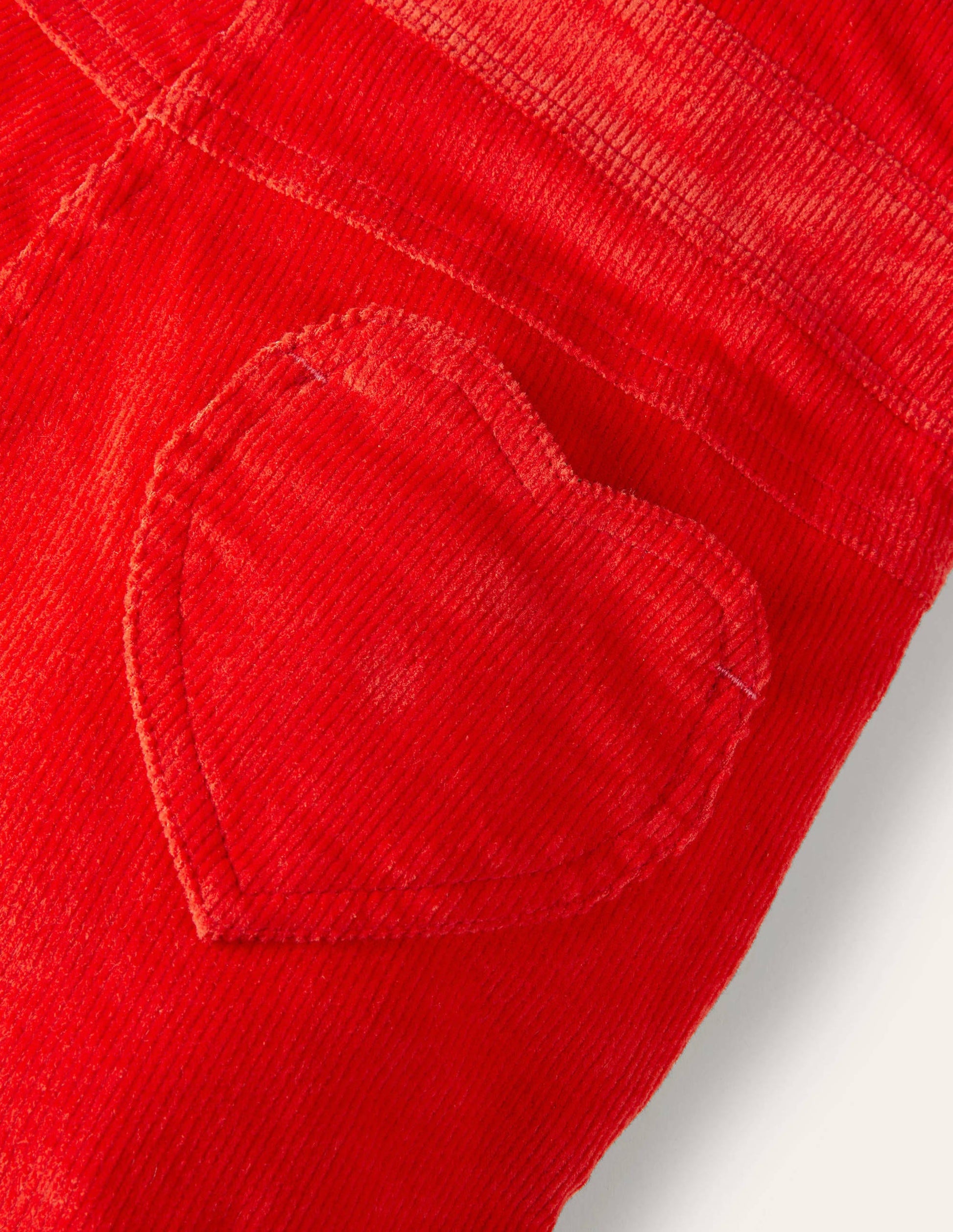 Heart Patch Dungaree-Rosehip Red Cord-3