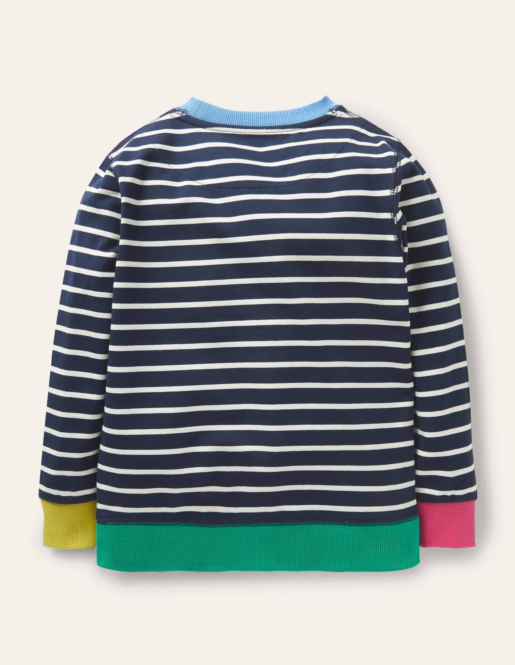 Stripy Badges Sweatshirt-Starboard Blue/Ivory - Image 2