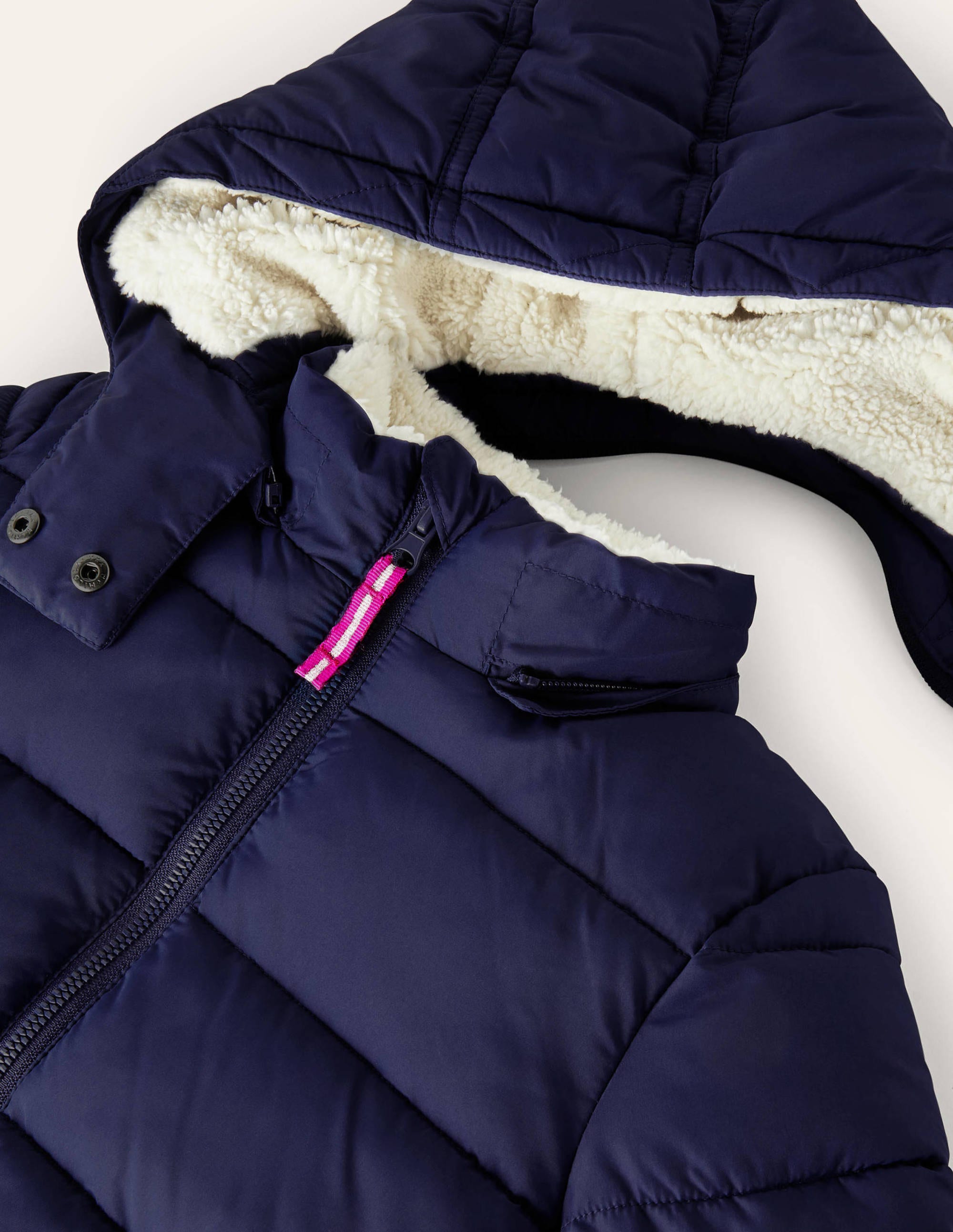 Cosy Padded Jacket-College Navy - Image 3