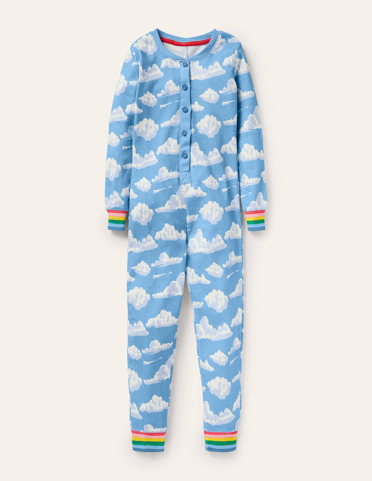 Snug All-in-one Pyjamas-Surfboard Blue Clouds-1